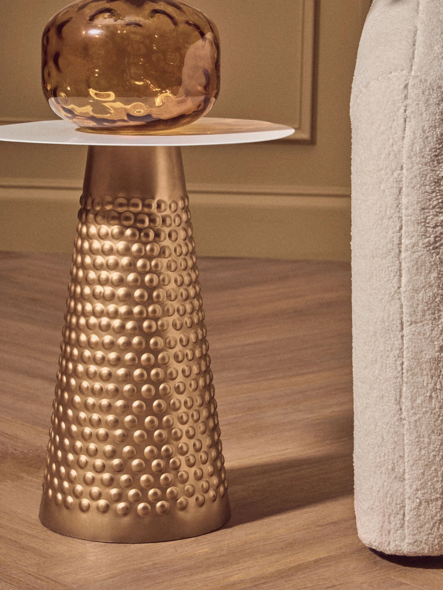 Amberley Amber Glass Bottle Vase
