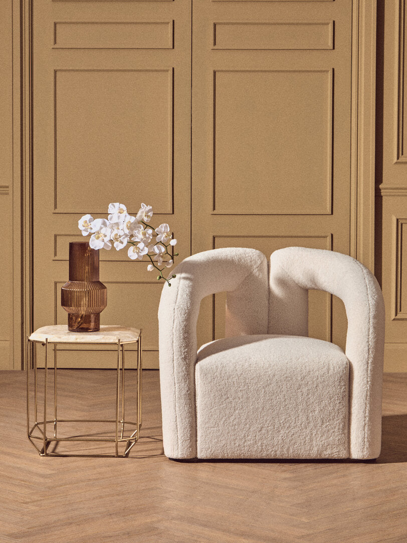 Miller Ivory Boucle Statement Chair
