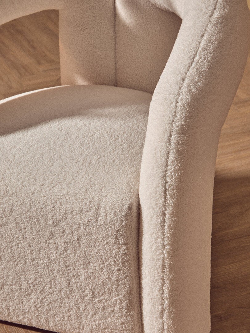 Miller Ivory Boucle Statement Chair