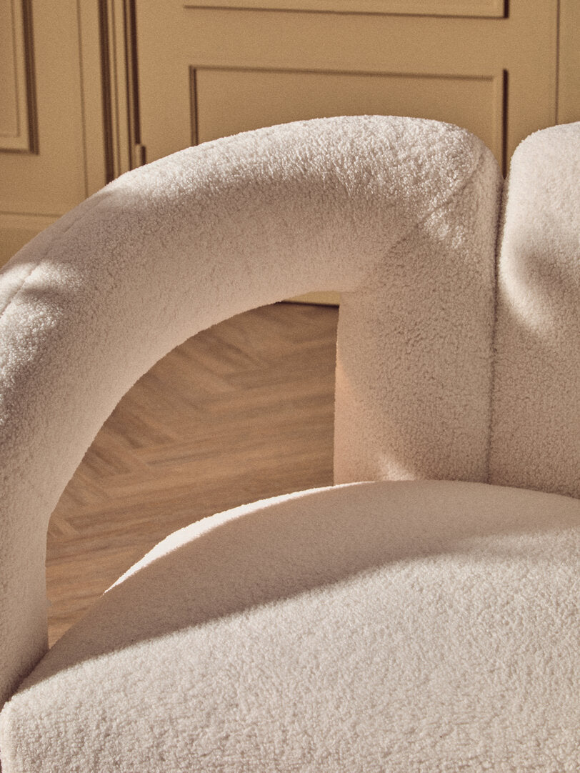 Miller Ivory Boucle Statement Chair