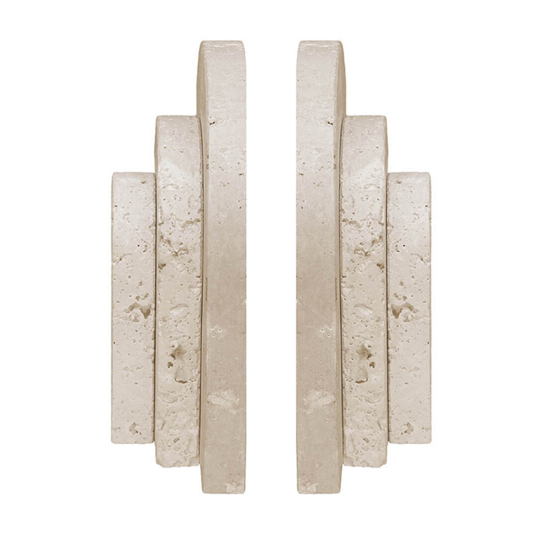 Amo Set of 2 Arched Travertine Bookends