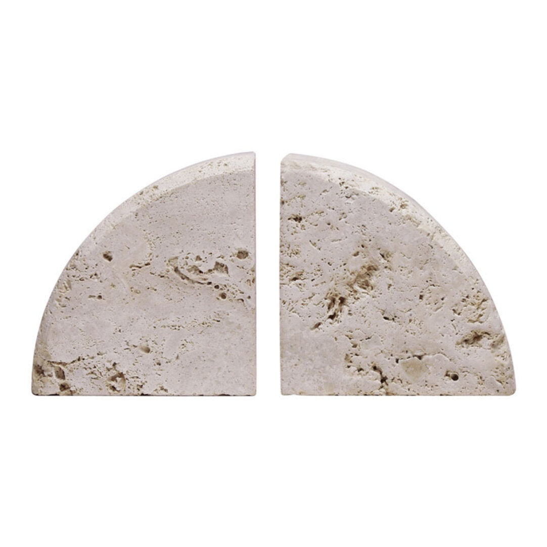 Amo Set of 2 Travertine Bookends