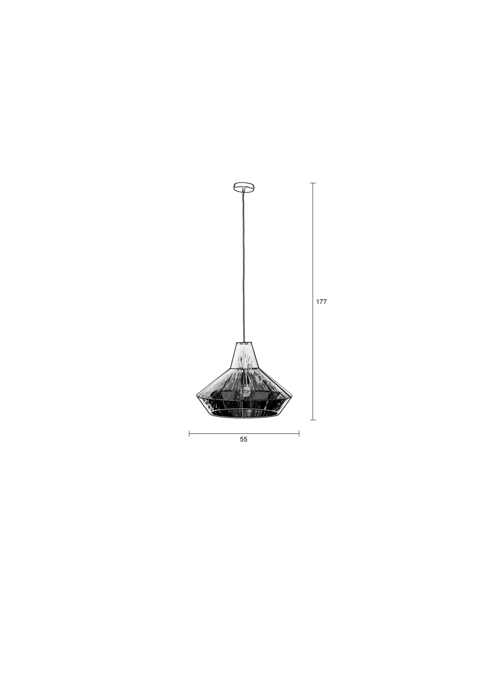 Zuiver Fairy Stone Grey Cotton Thread Pendant Lamp