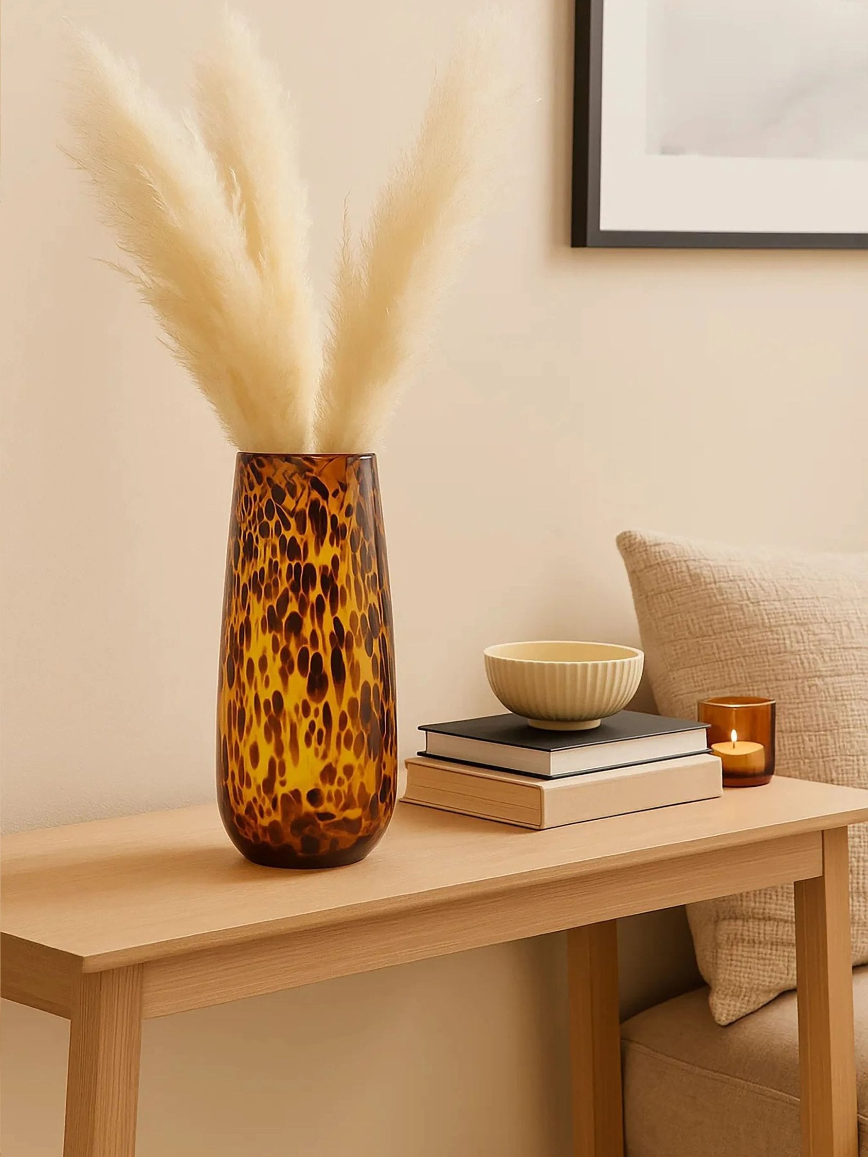 Mosaic Large Tortoiseshell Effect Glass Vase
