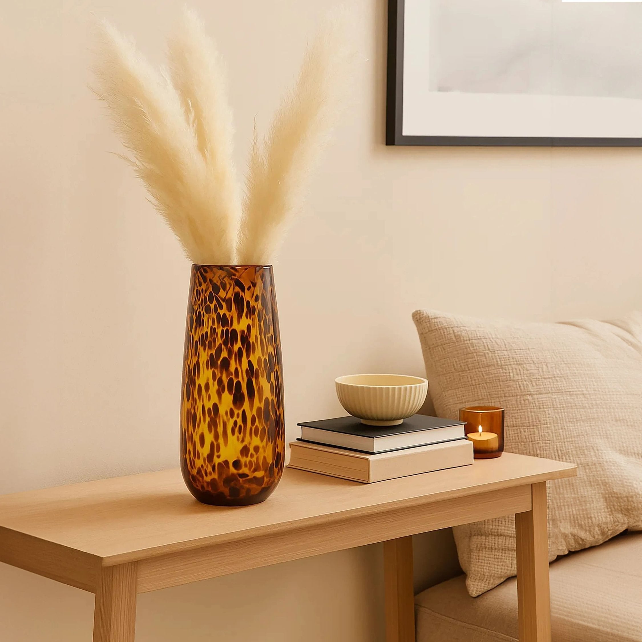 Mosaic Large Tortoiseshell Effect Glass Vase