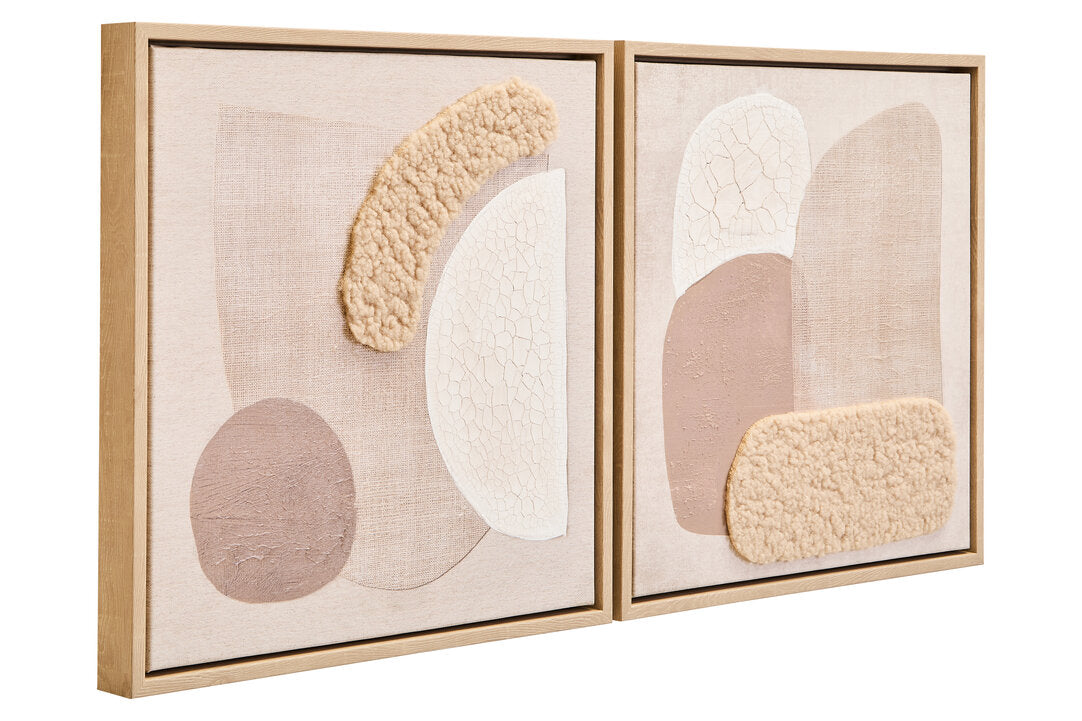 Noah Set of 2 Natural Textured Wall Art