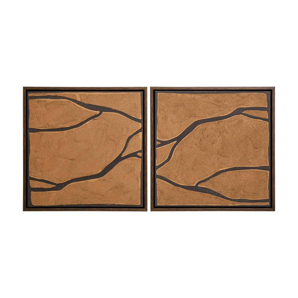 Set of 2 Galleria Brown & Black Textured Wall Art