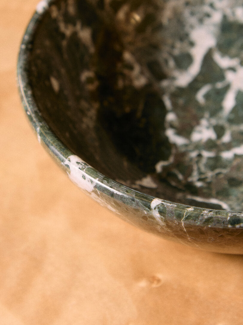 Karter Black & White Marble Bowl
