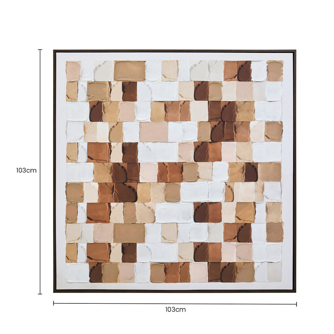 Noah Textured Wall Art in Neutral Tones
