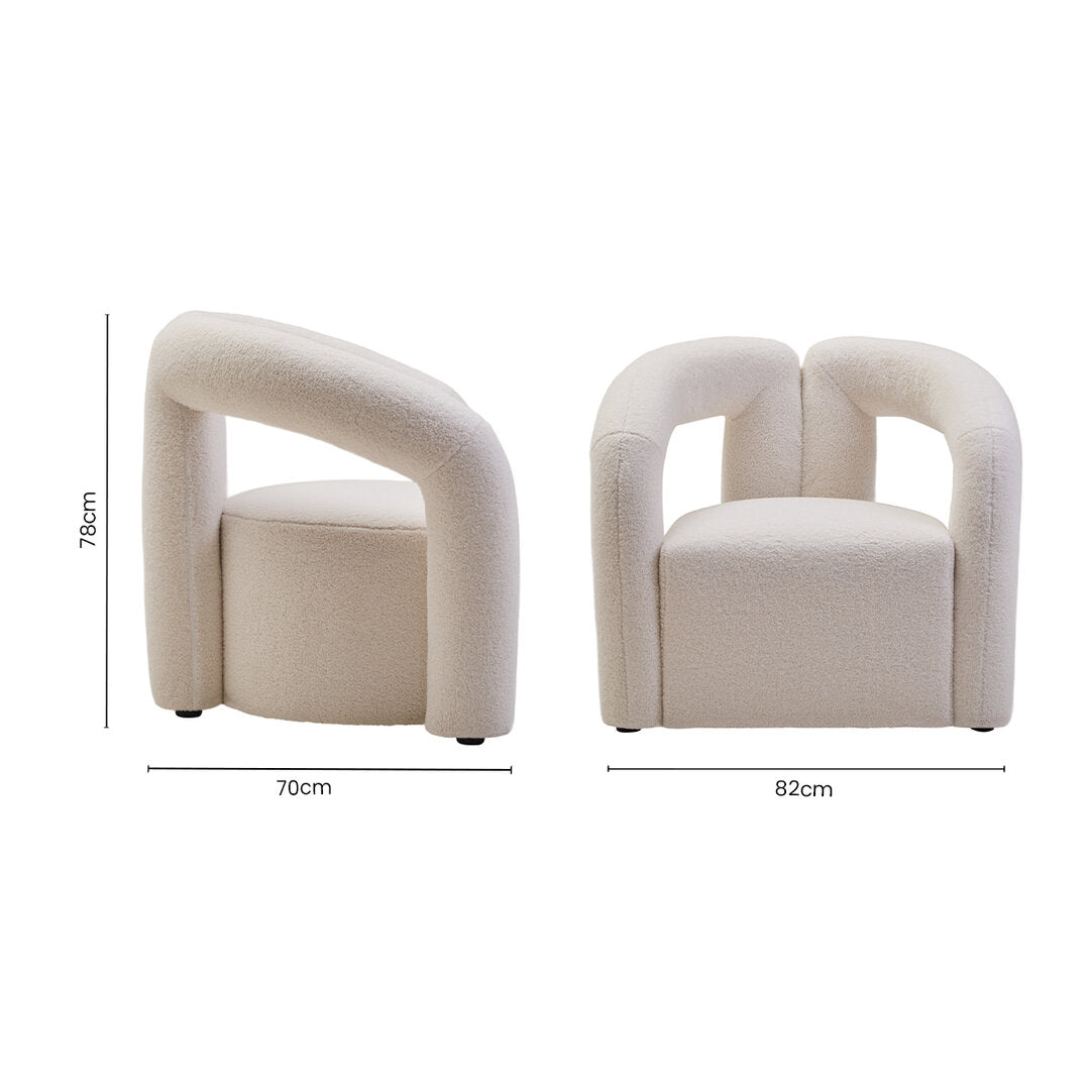Miller Ivory Boucle Statement Chair