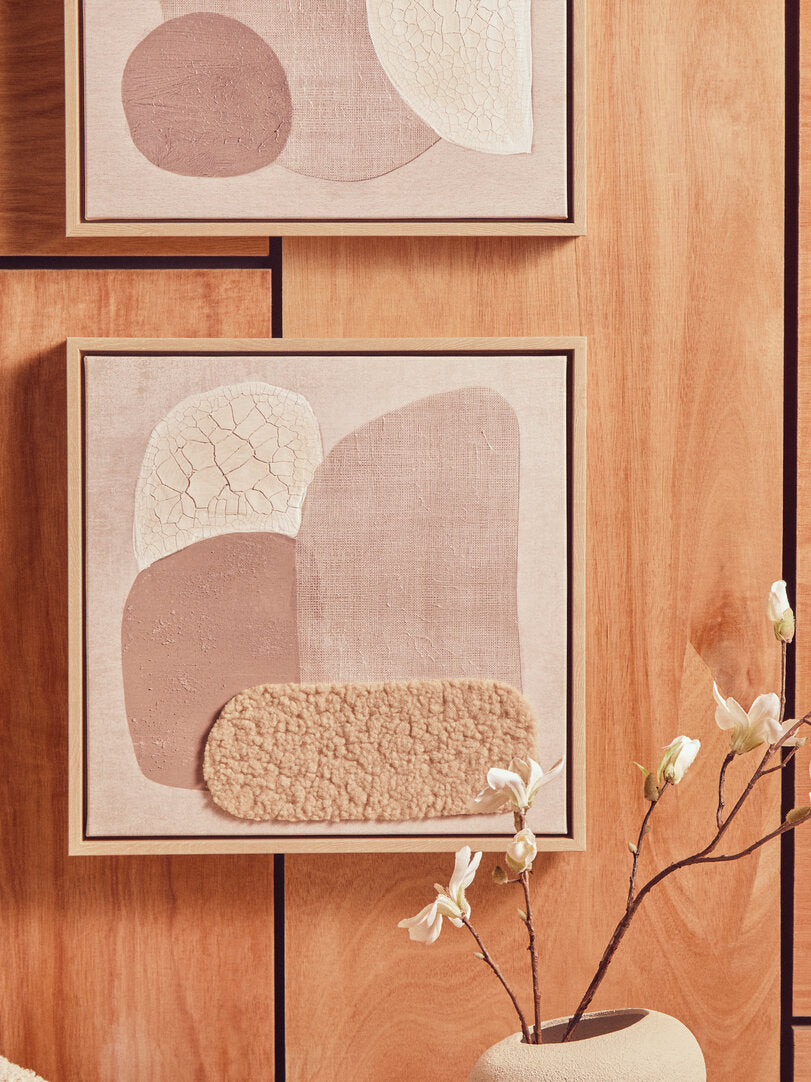 Noah Set of 2 Natural Textured Wall Art
