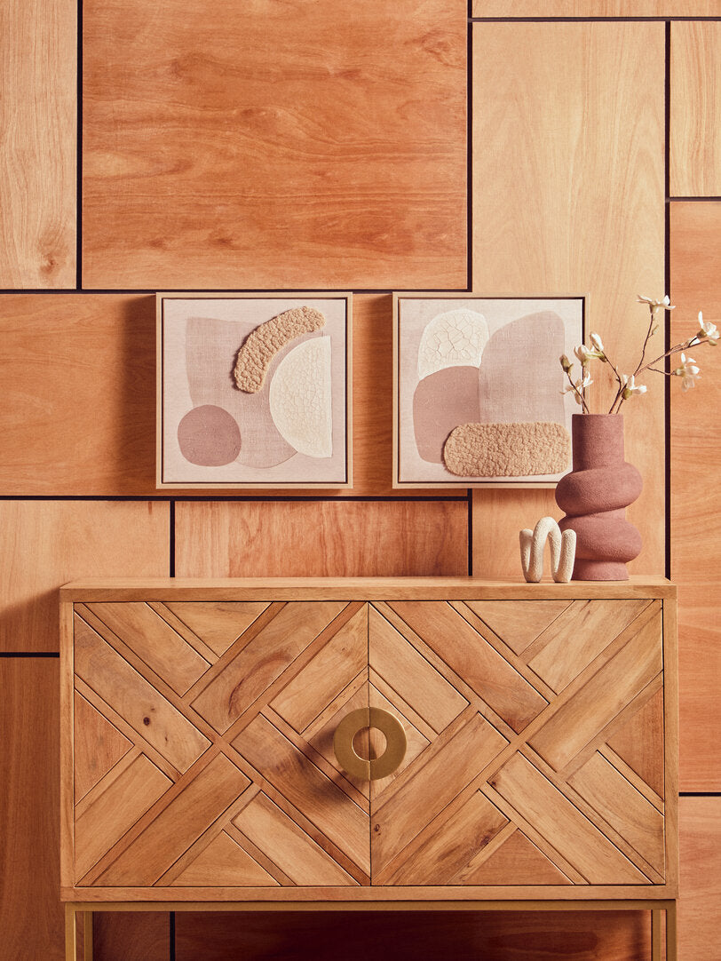 Noah Set of 2 Natural Textured Wall Art
