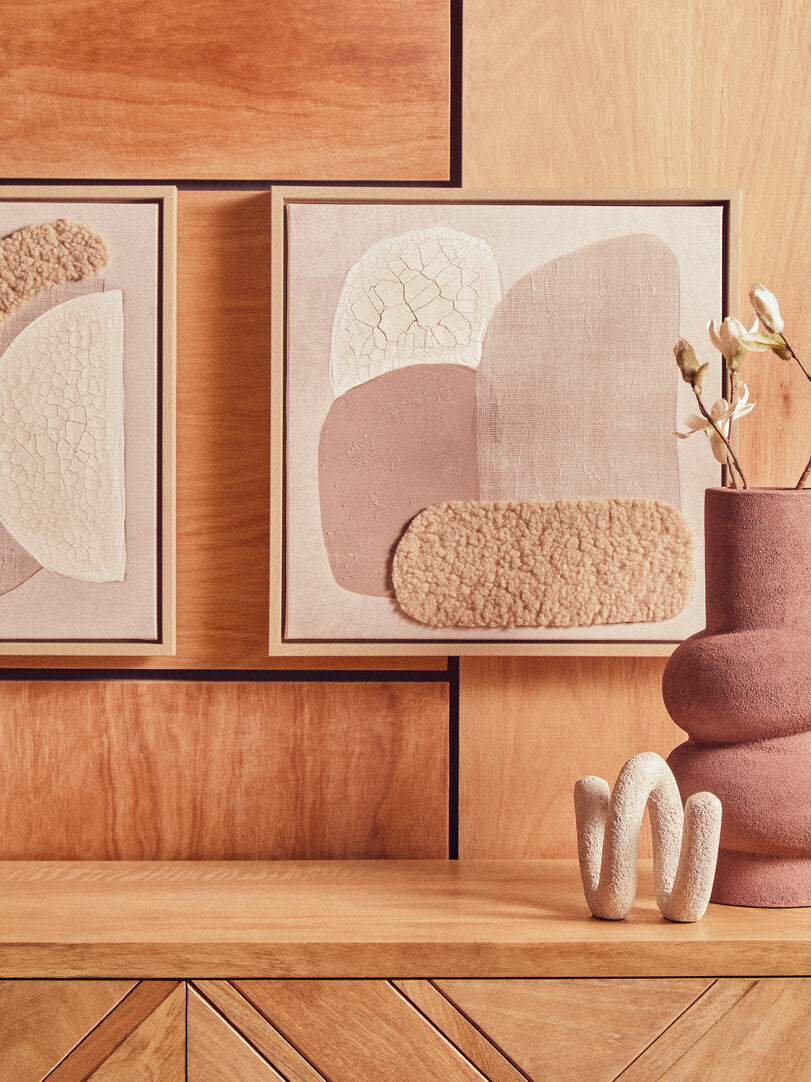 Noah Set of 2 Natural Textured Wall Art
