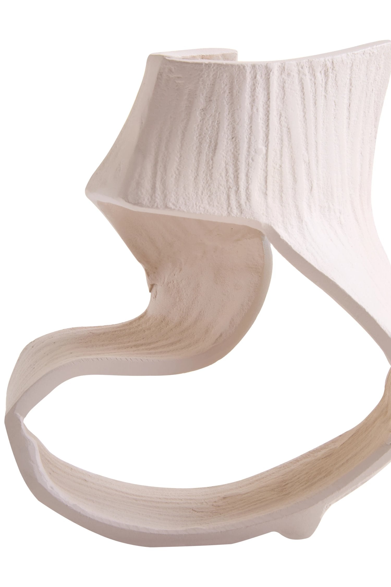 Atelier Small Cream Aluminium Abstract Swirl Sculpture