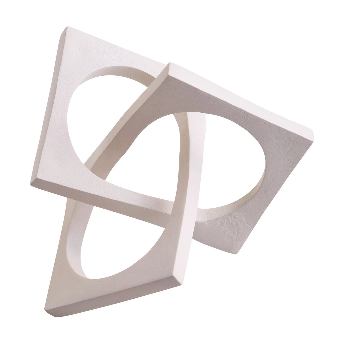Atelier Cream Finish Aluminium Square Knot Sculpture