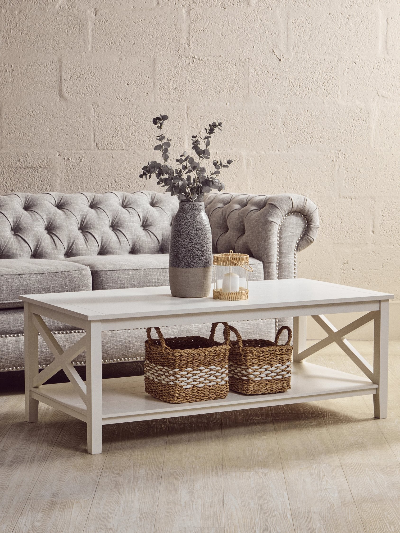 Chelsea White Rectangular Wood Coffee Table