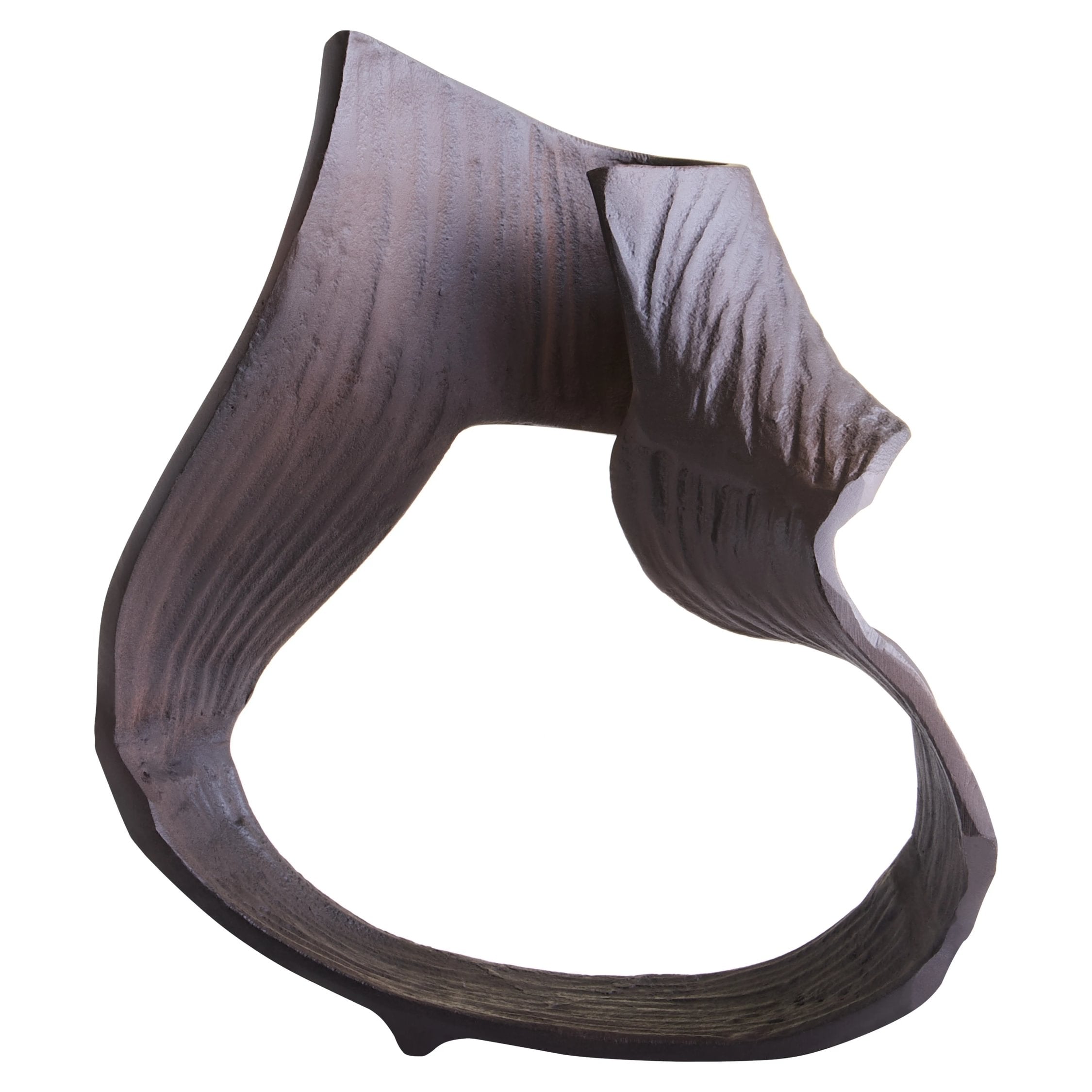 Atelier Large Brown Aluminium Abstract Swirl Sculpture