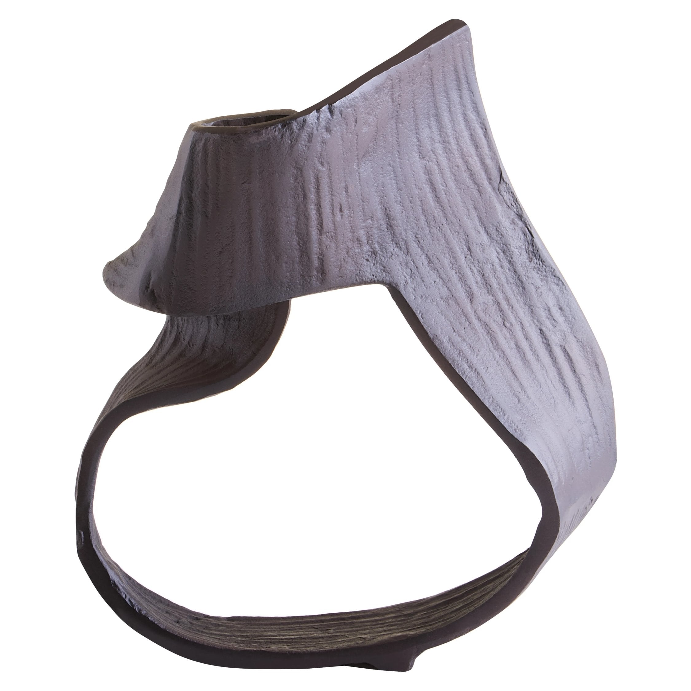 Atelier Large Brown Aluminium Abstract Swirl Sculpture