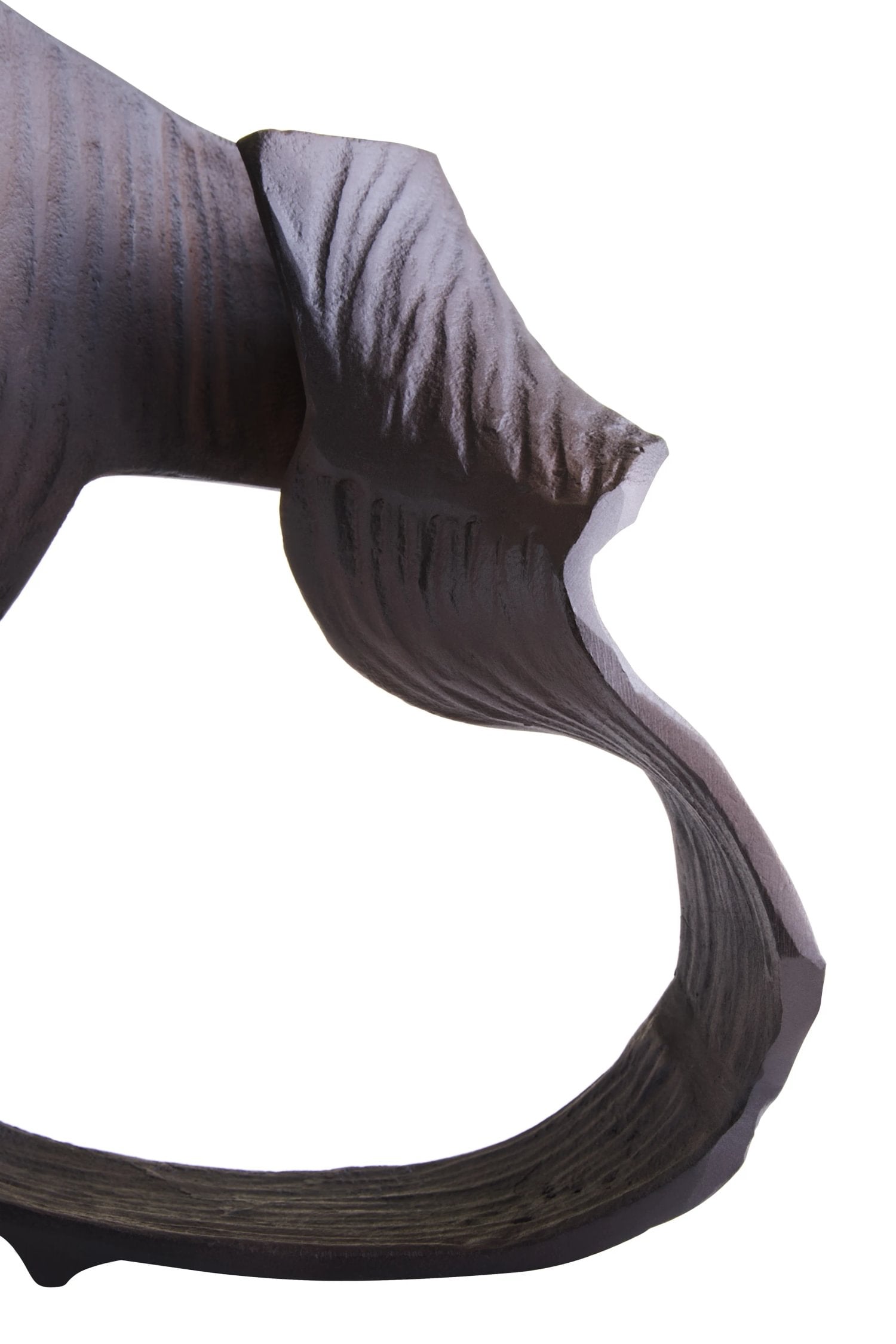 Atelier Large Brown Aluminium Abstract Swirl Sculpture