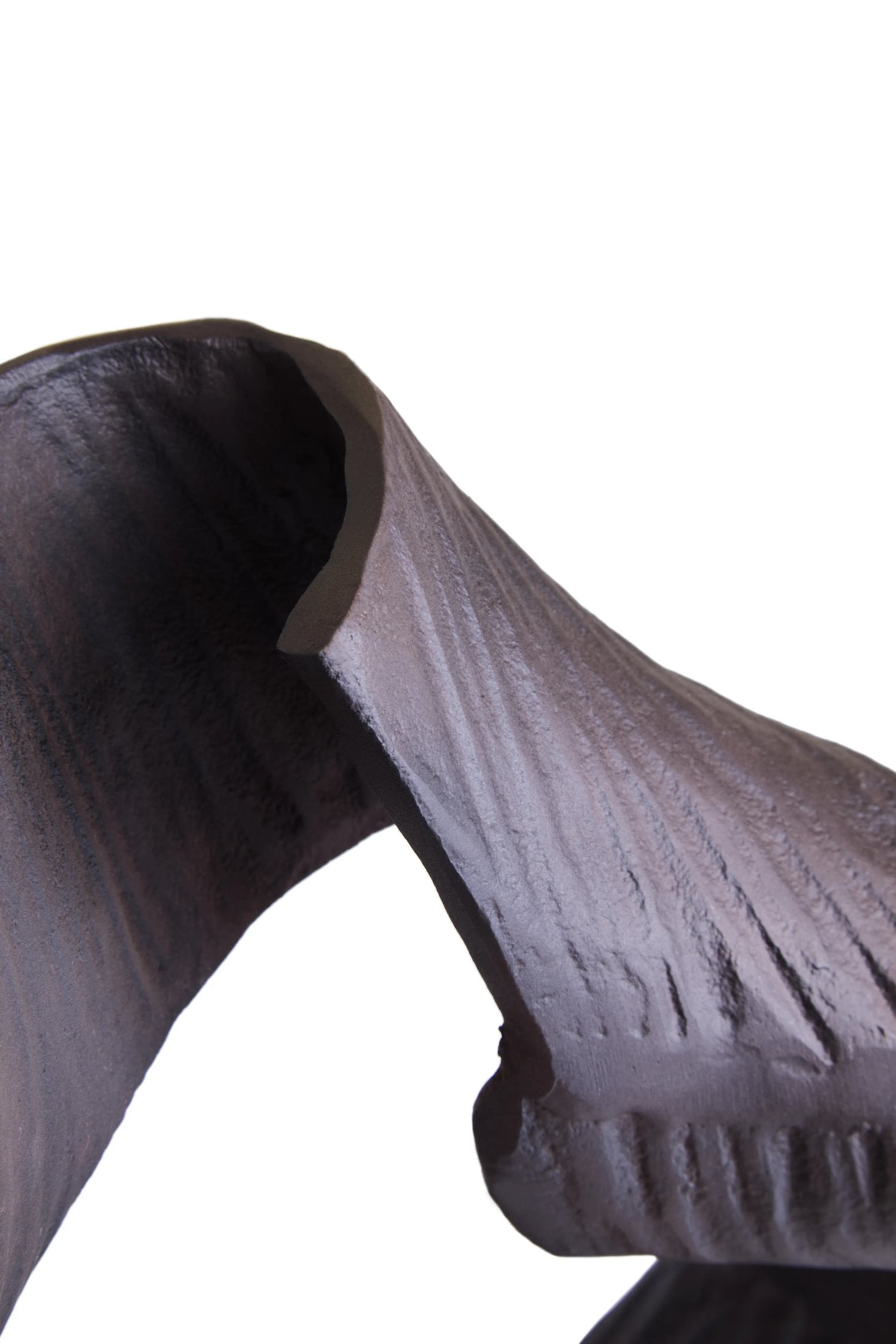 Atelier Large Brown Aluminium Abstract Swirl Sculpture
