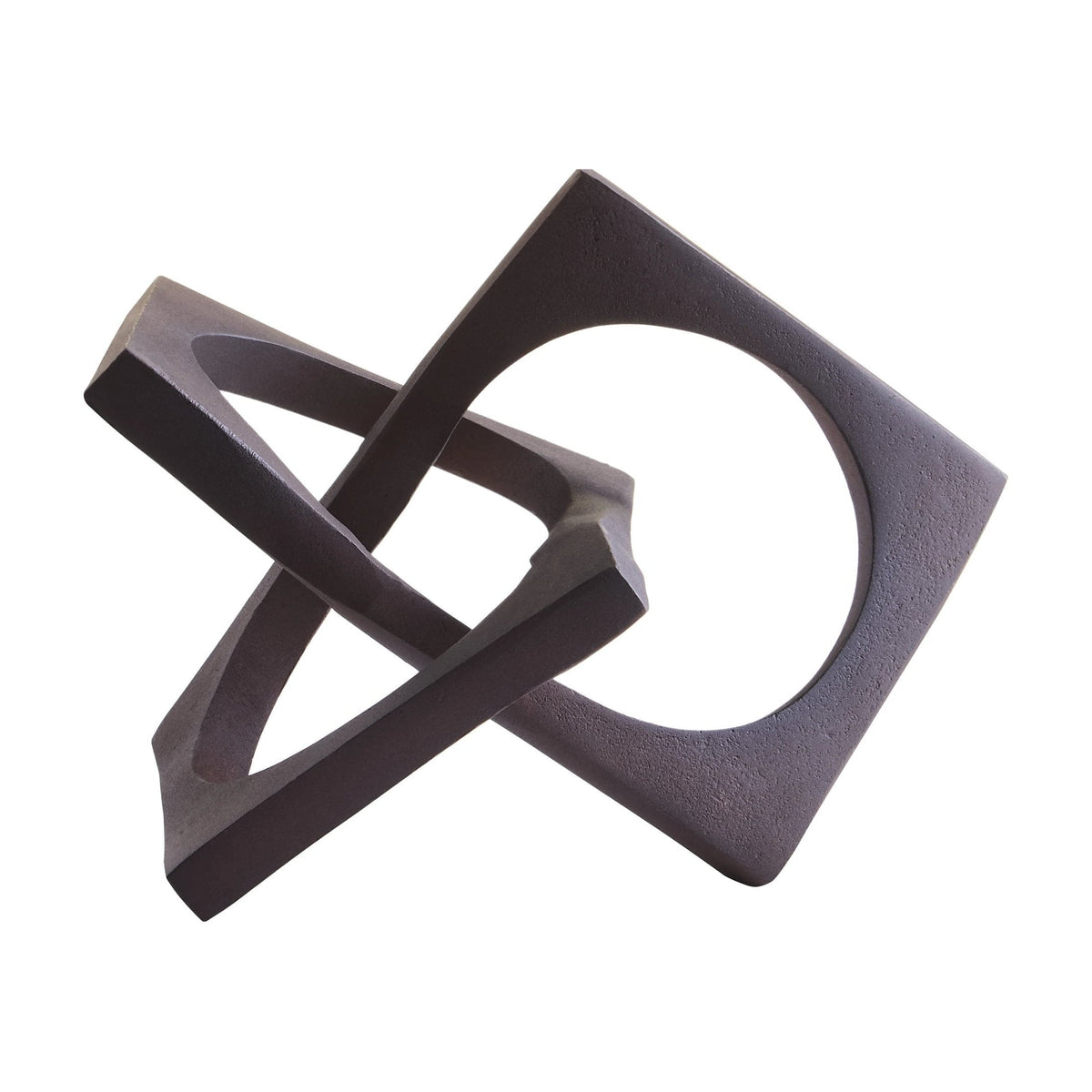 Atelier Brown Finish Aluminium Square Knot Sculpture