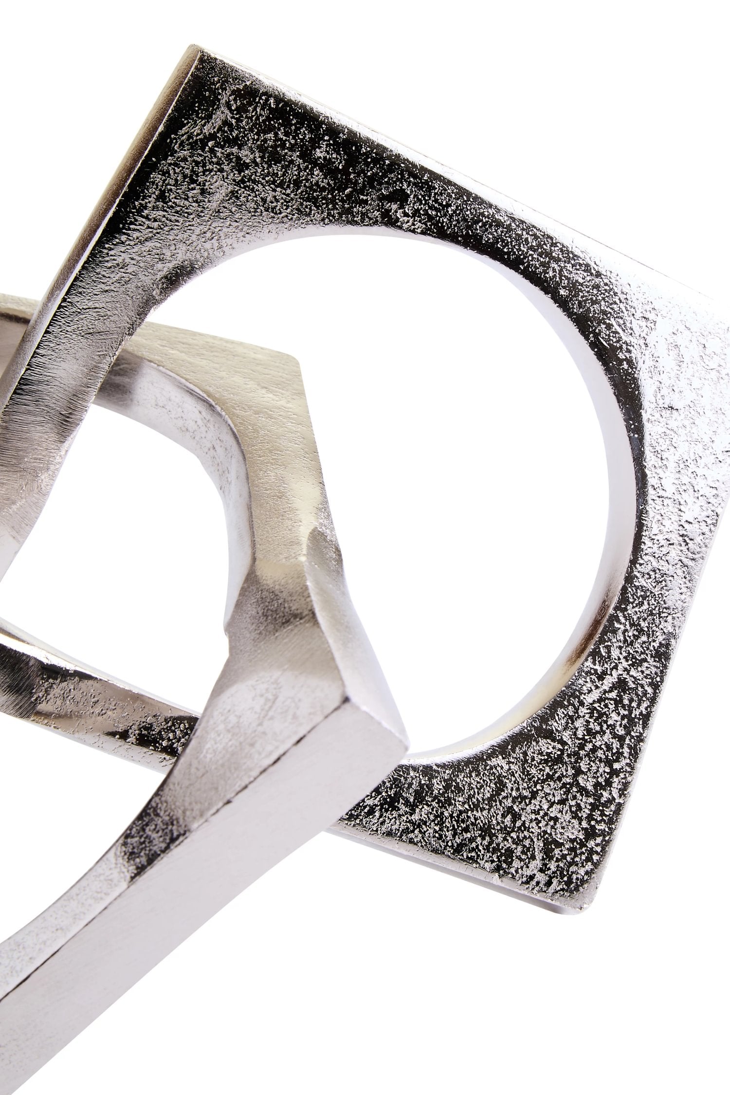 Atelier Silver Finish Aluminium Square Knot Sculpture