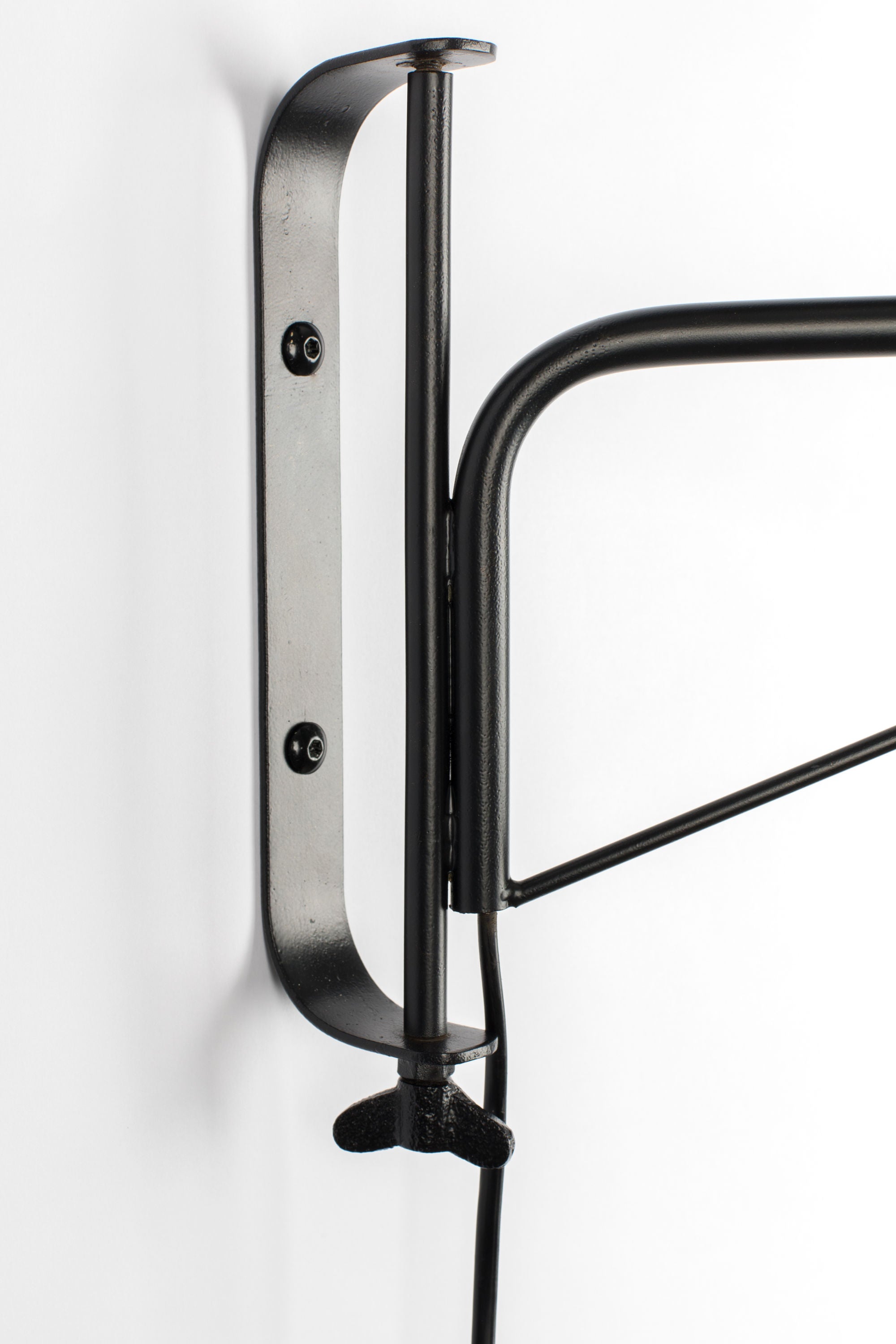 Lasse Arc Black Wall Light