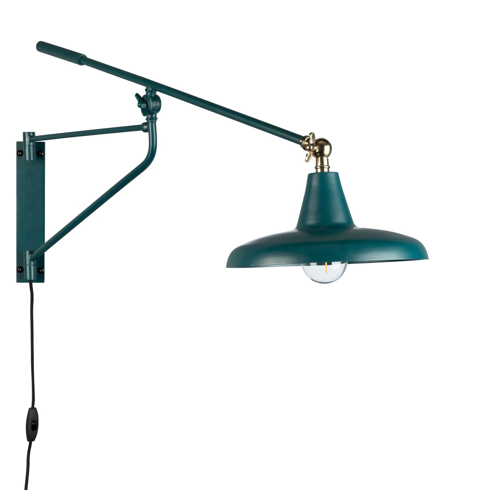 Dutchbone Hector Teal Adjustable Wall Light