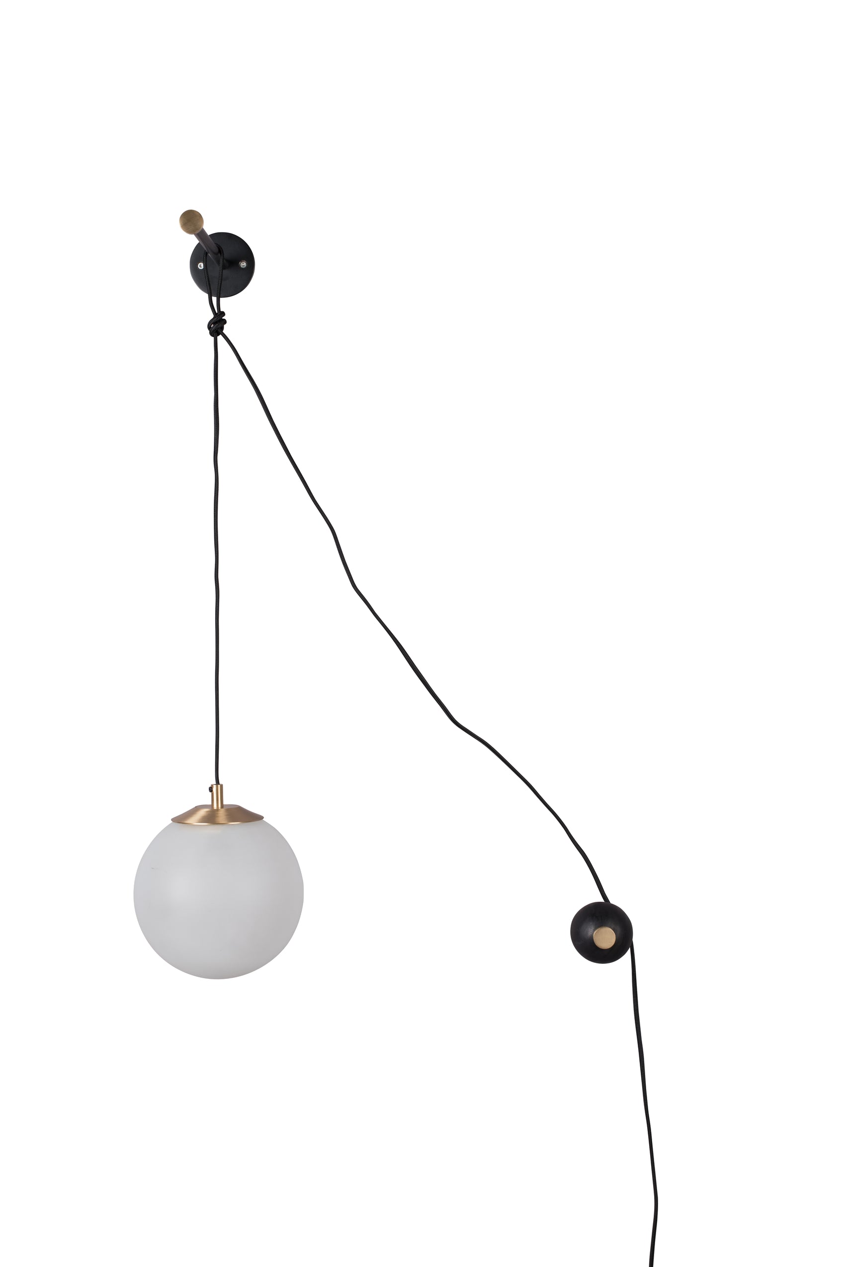 Dutchbone Bulan Gold Orb Wired Hanging Wall Light