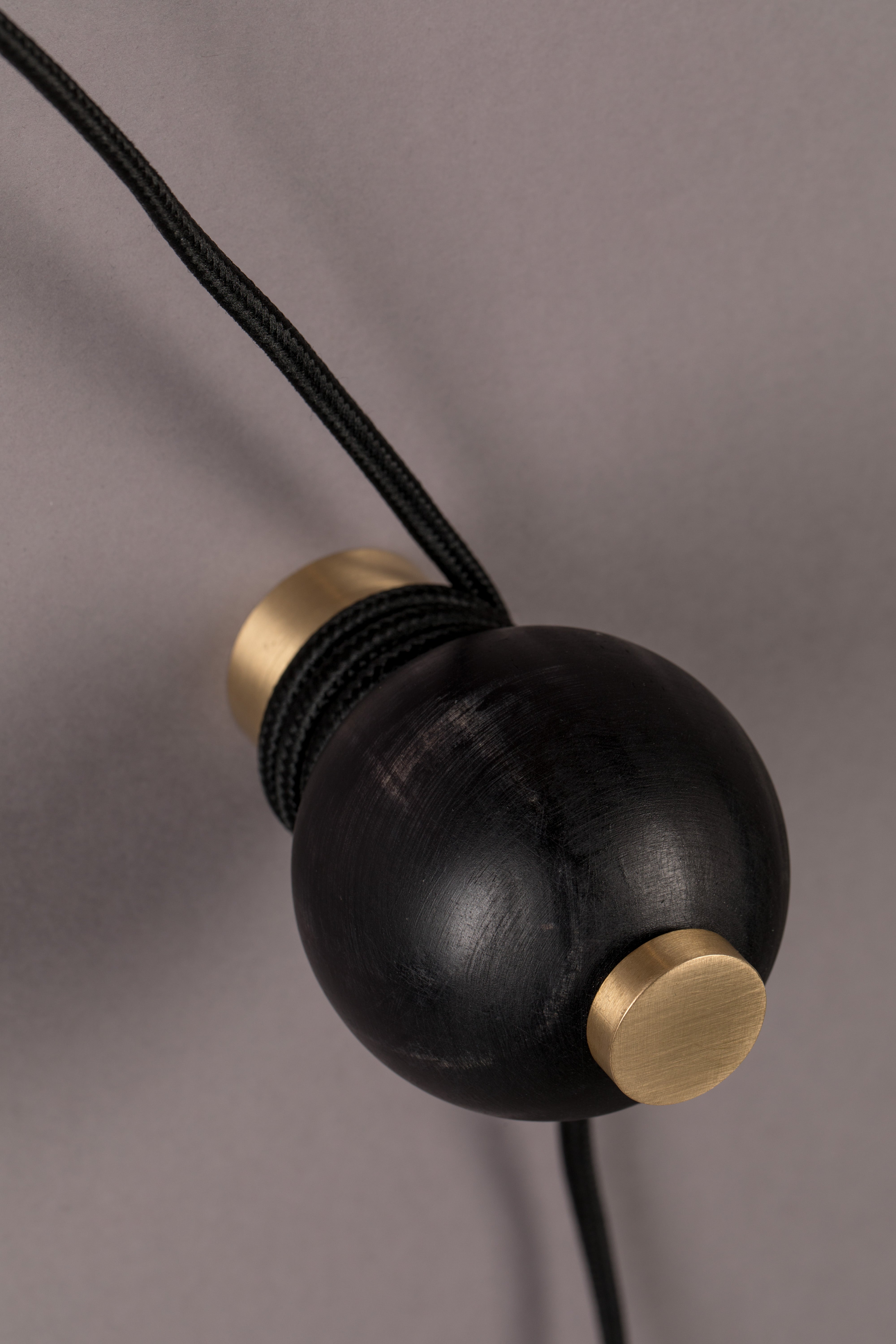 Dutchbone Bulan Gold Orb Wired Hanging Wall Light