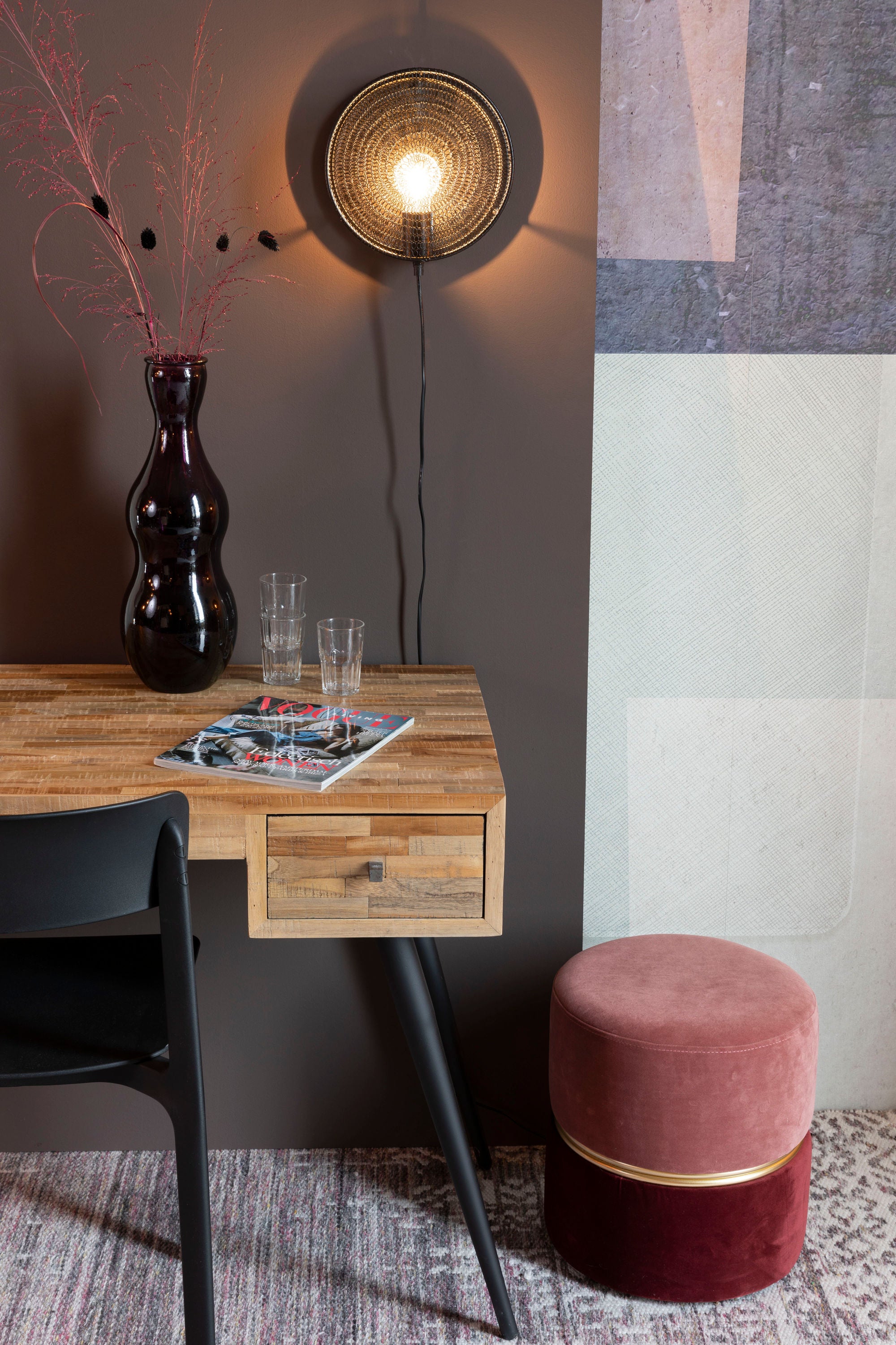 Lea Black Wall Light