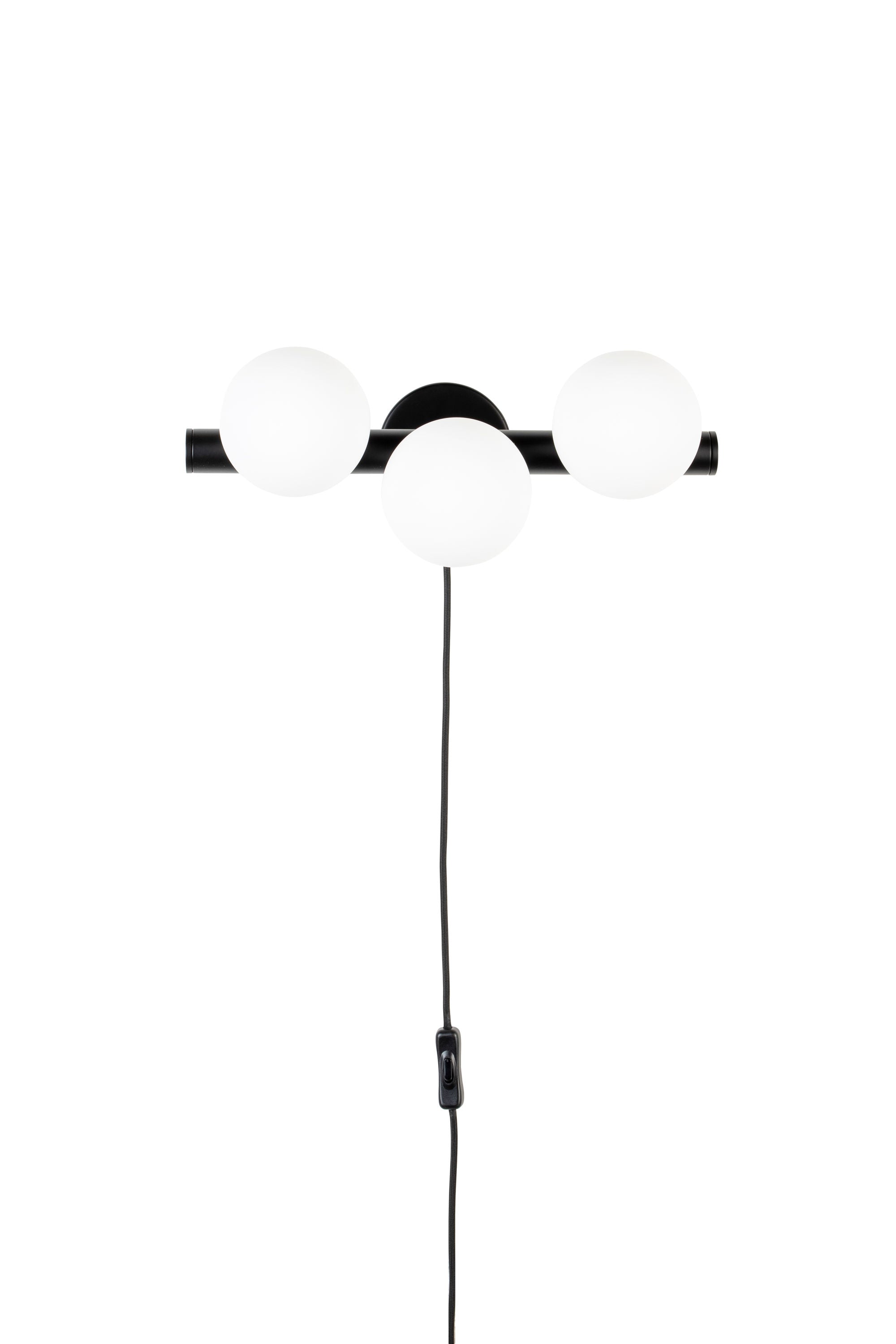 Monica White Glass Orb Wall Light