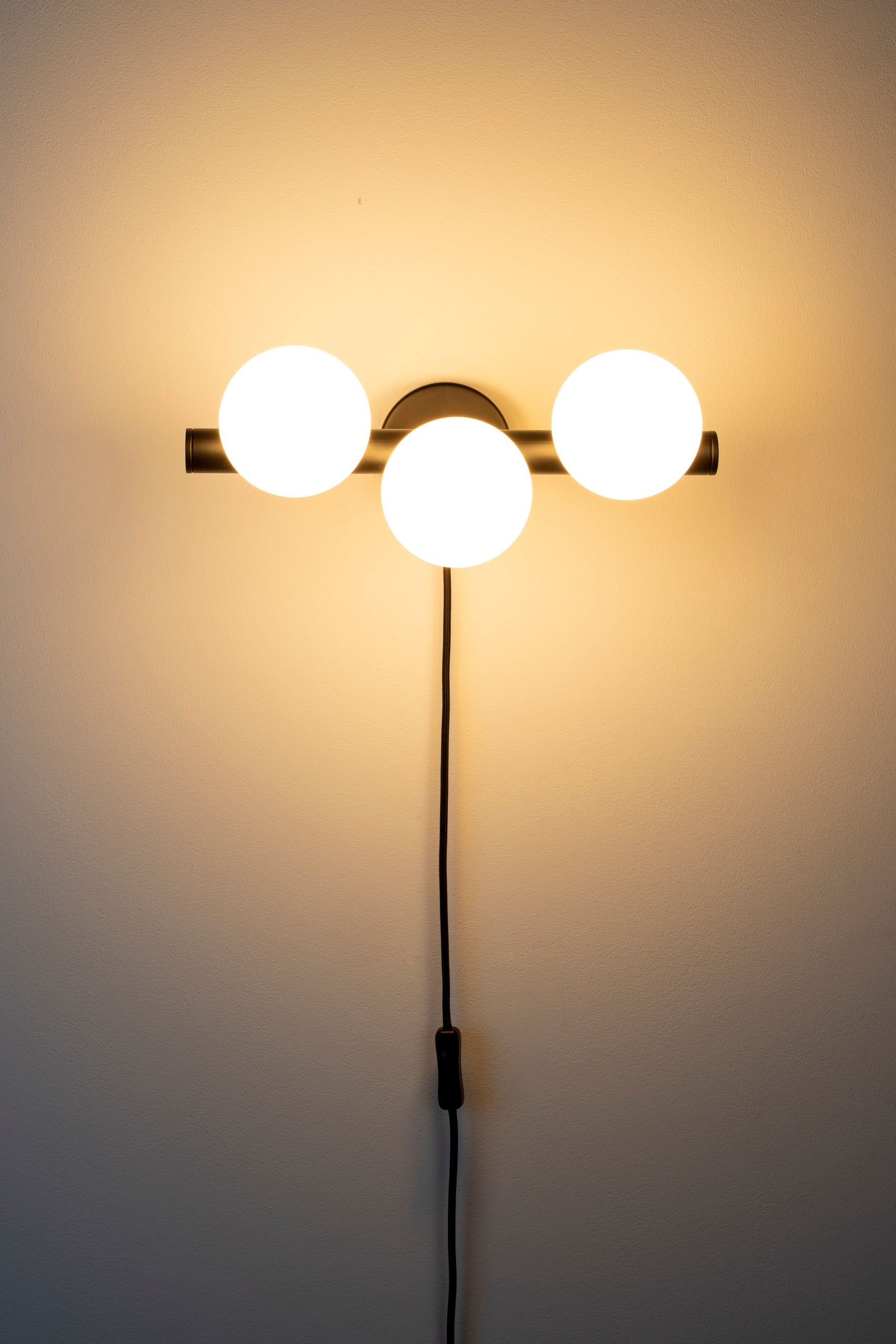 Monica White Glass Orb Wall Light