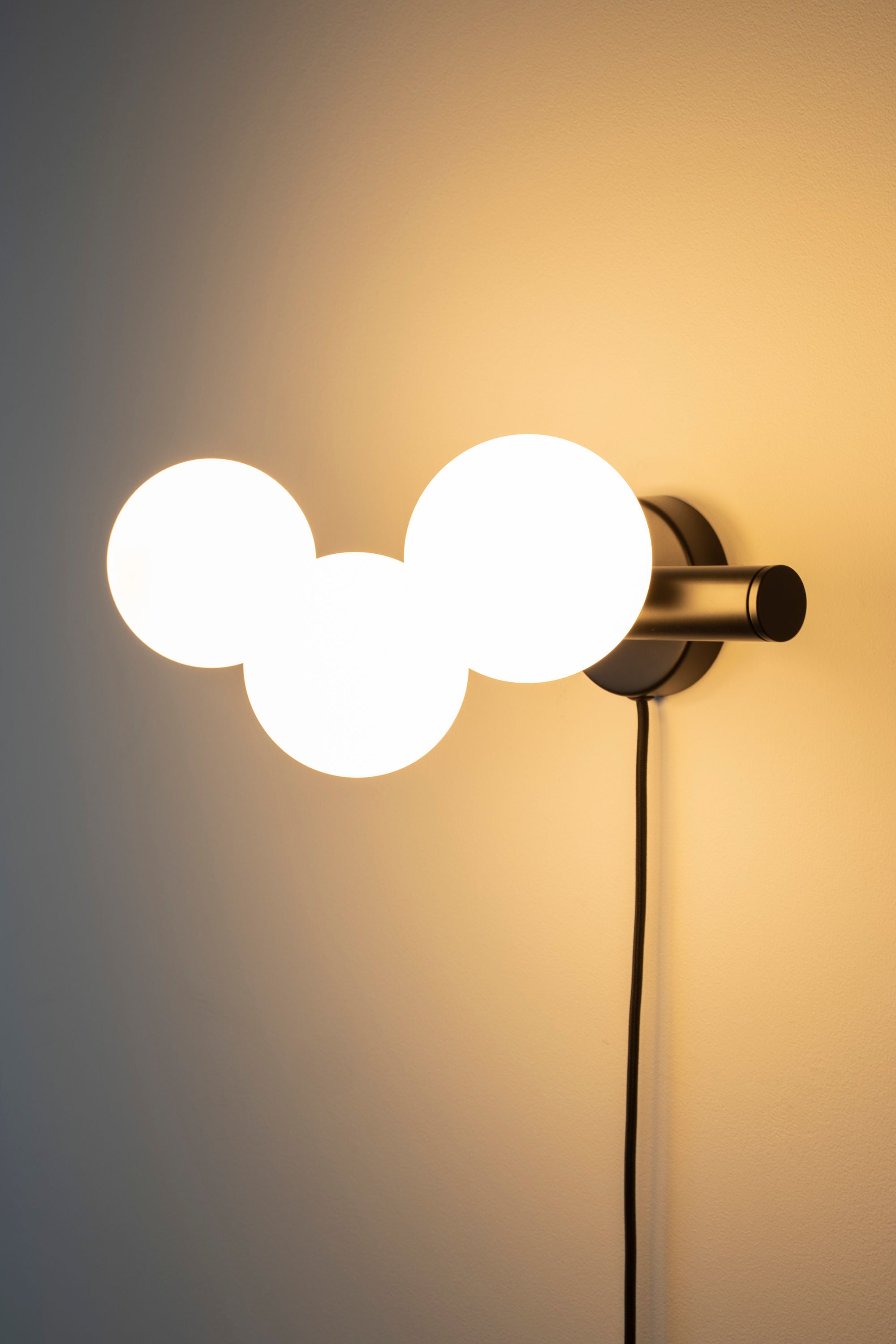 Monica White Glass Orb Wall Light