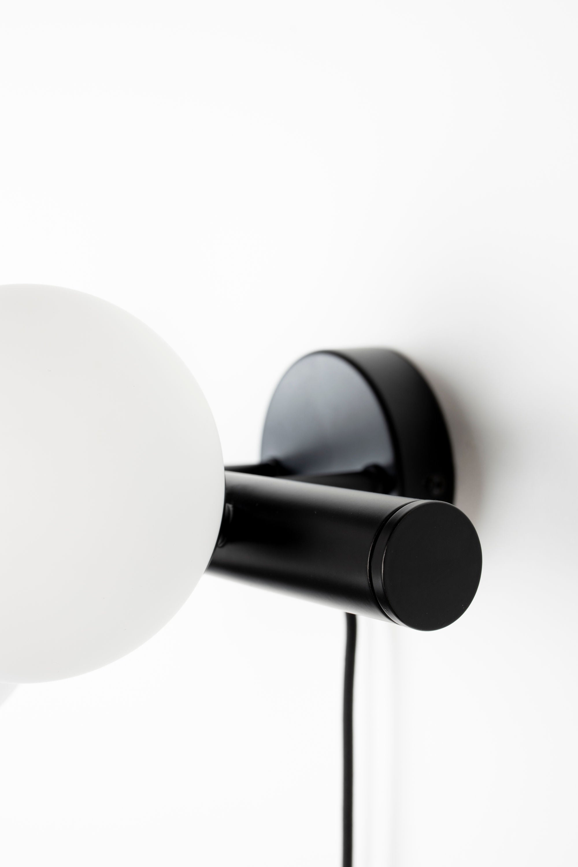 Monica White Glass Orb Wall Light