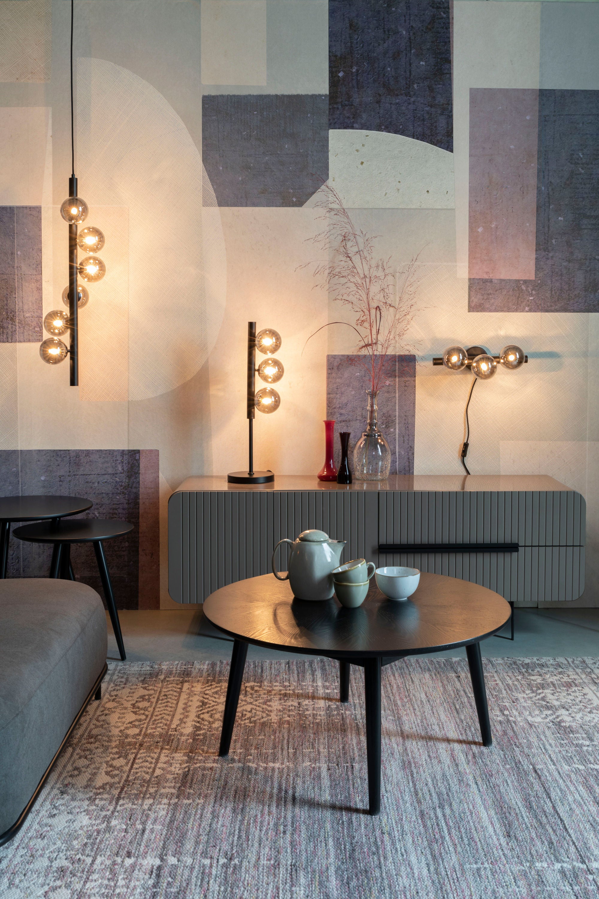 Monica White Glass Orb Wall Light