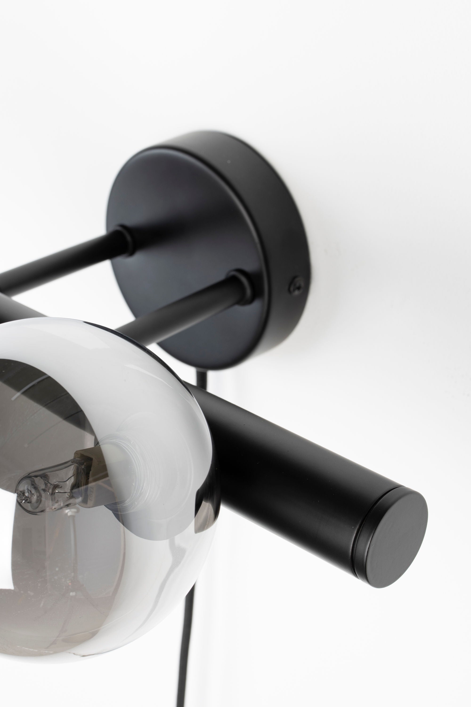 Monica Smoked Glass Orb Wall Light