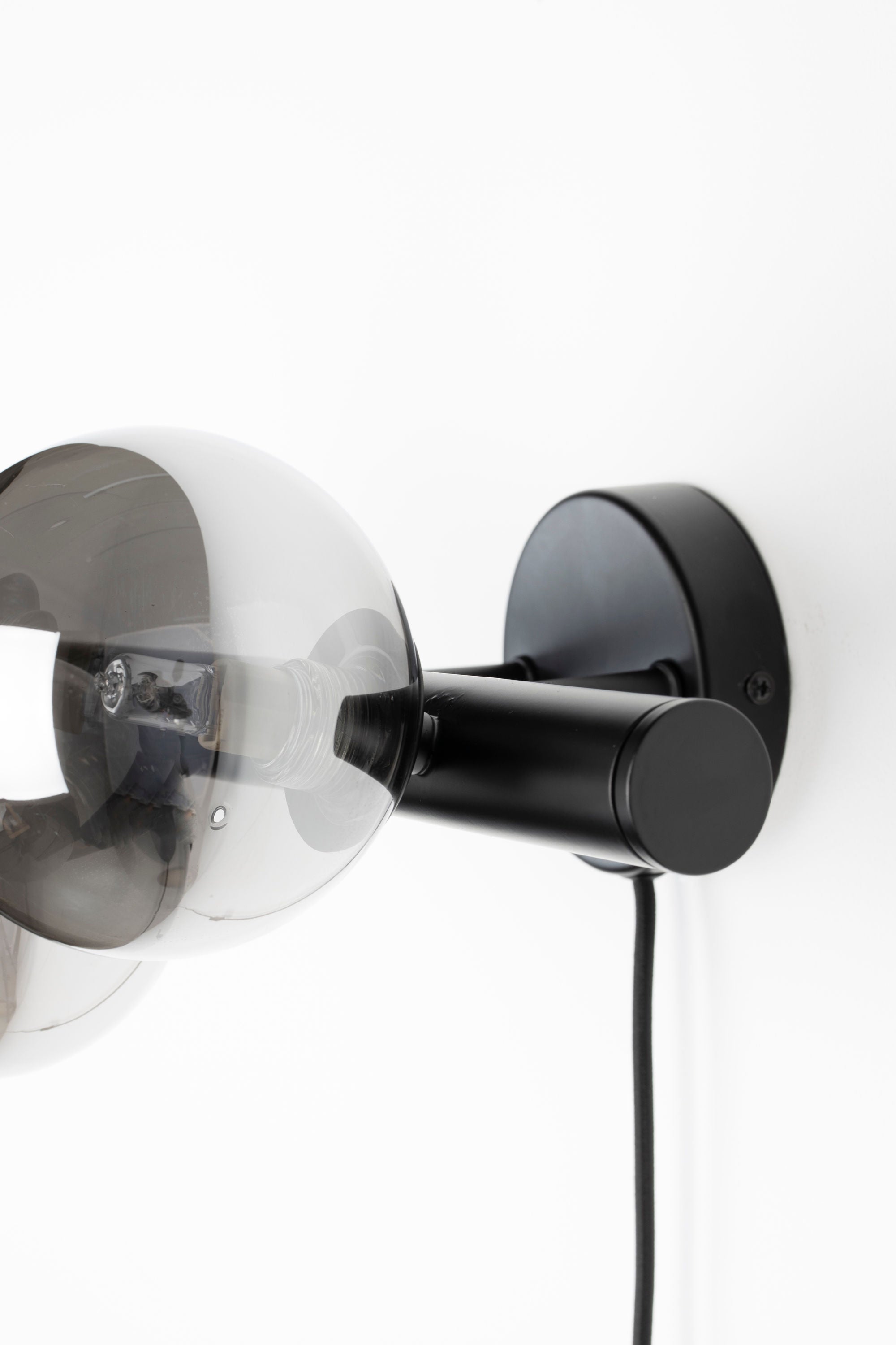 Monica Smoked Glass Orb Wall Light