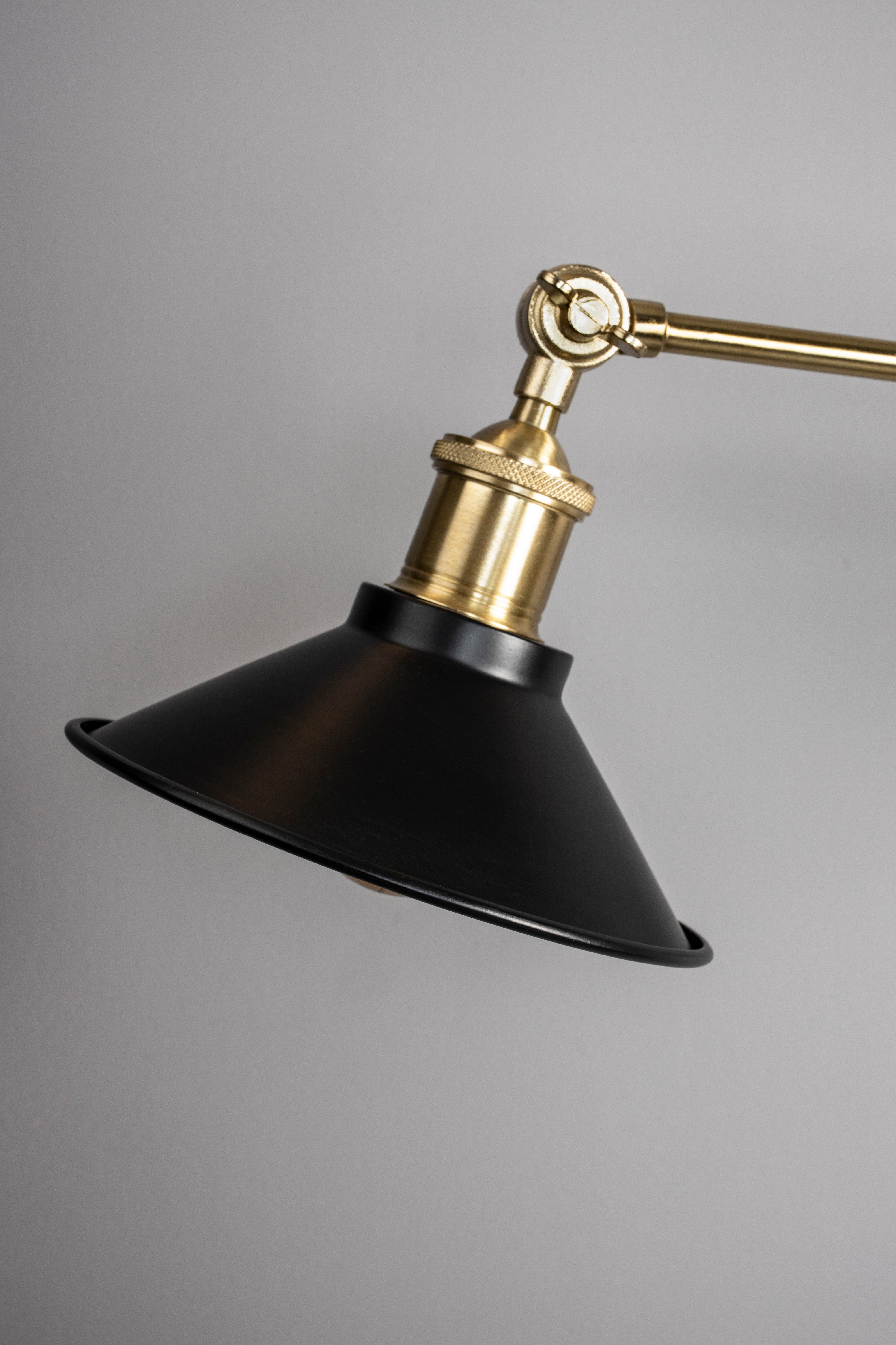 Dutchbone Penelope Brass & Black Wired Wall Lamp