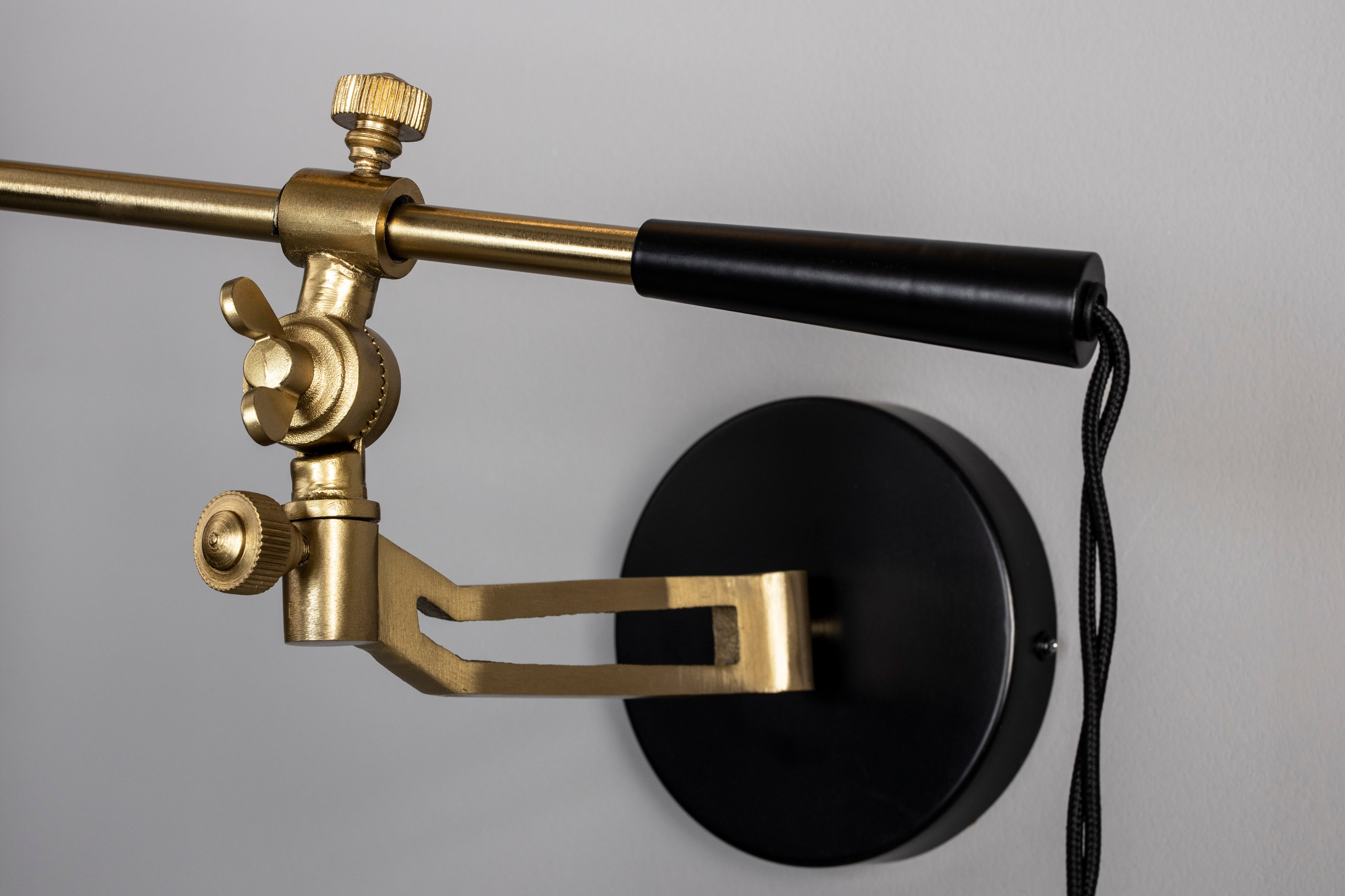 Dutchbone Penelope Brass & Black Wired Wall Lamp