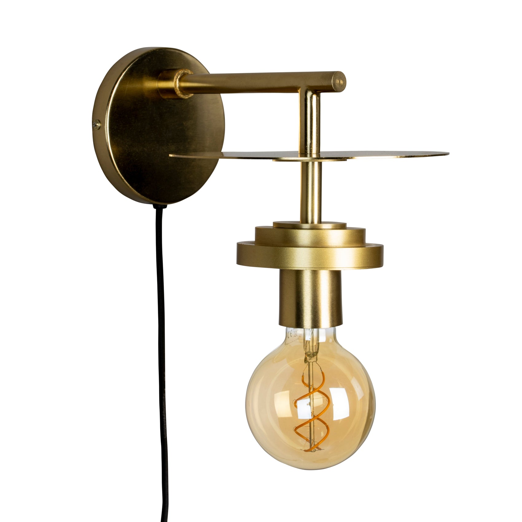Dutchbone Aden Brass Wired Wall Light