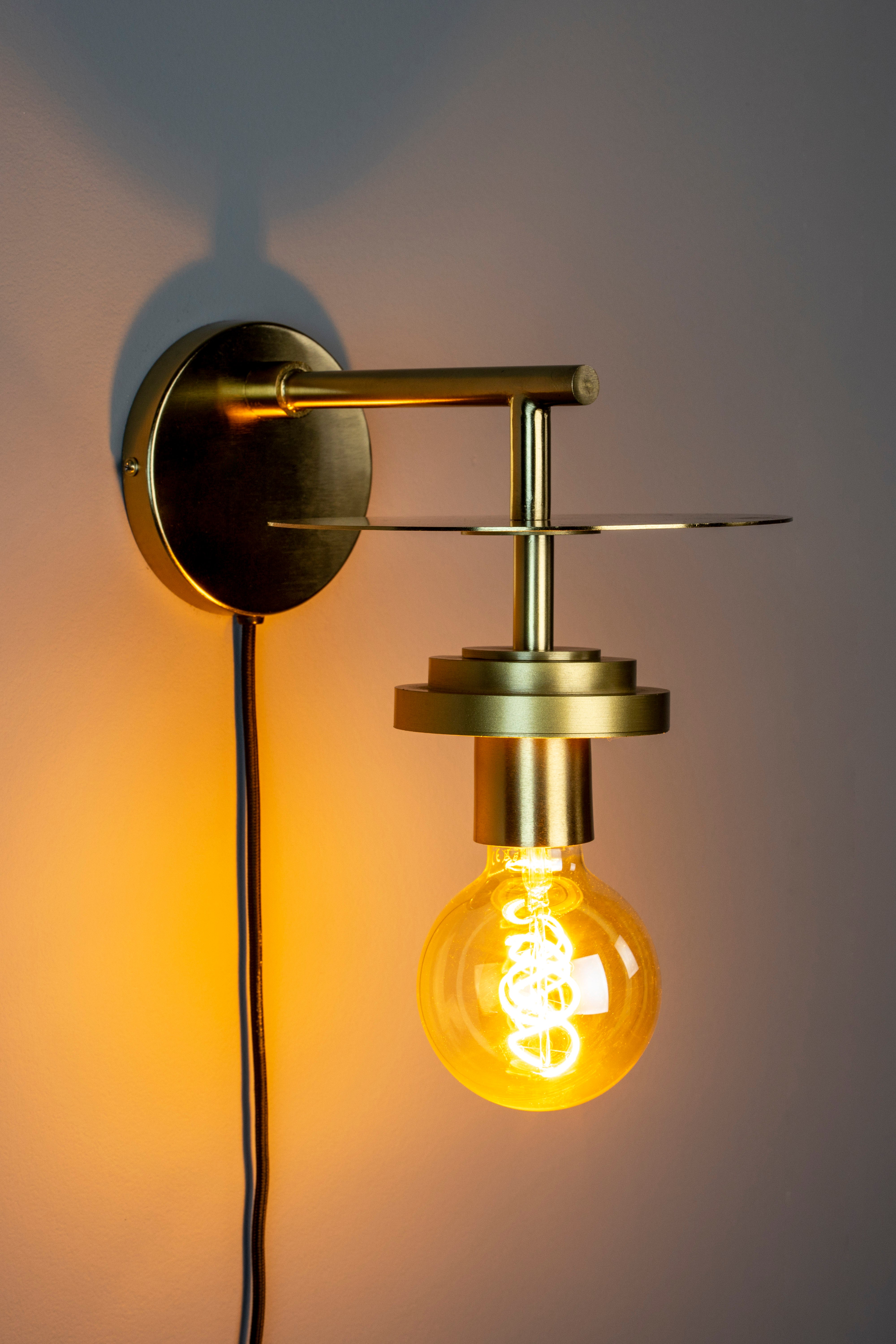 Dutchbone Aden Brass Wired Wall Light