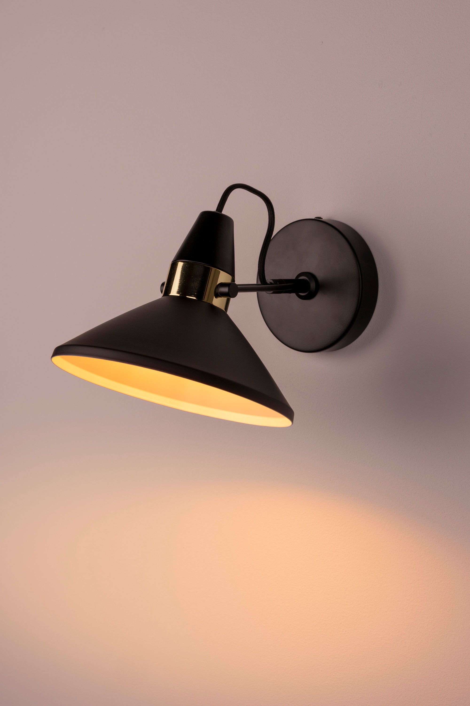 Jona Black & Gold Wall Light