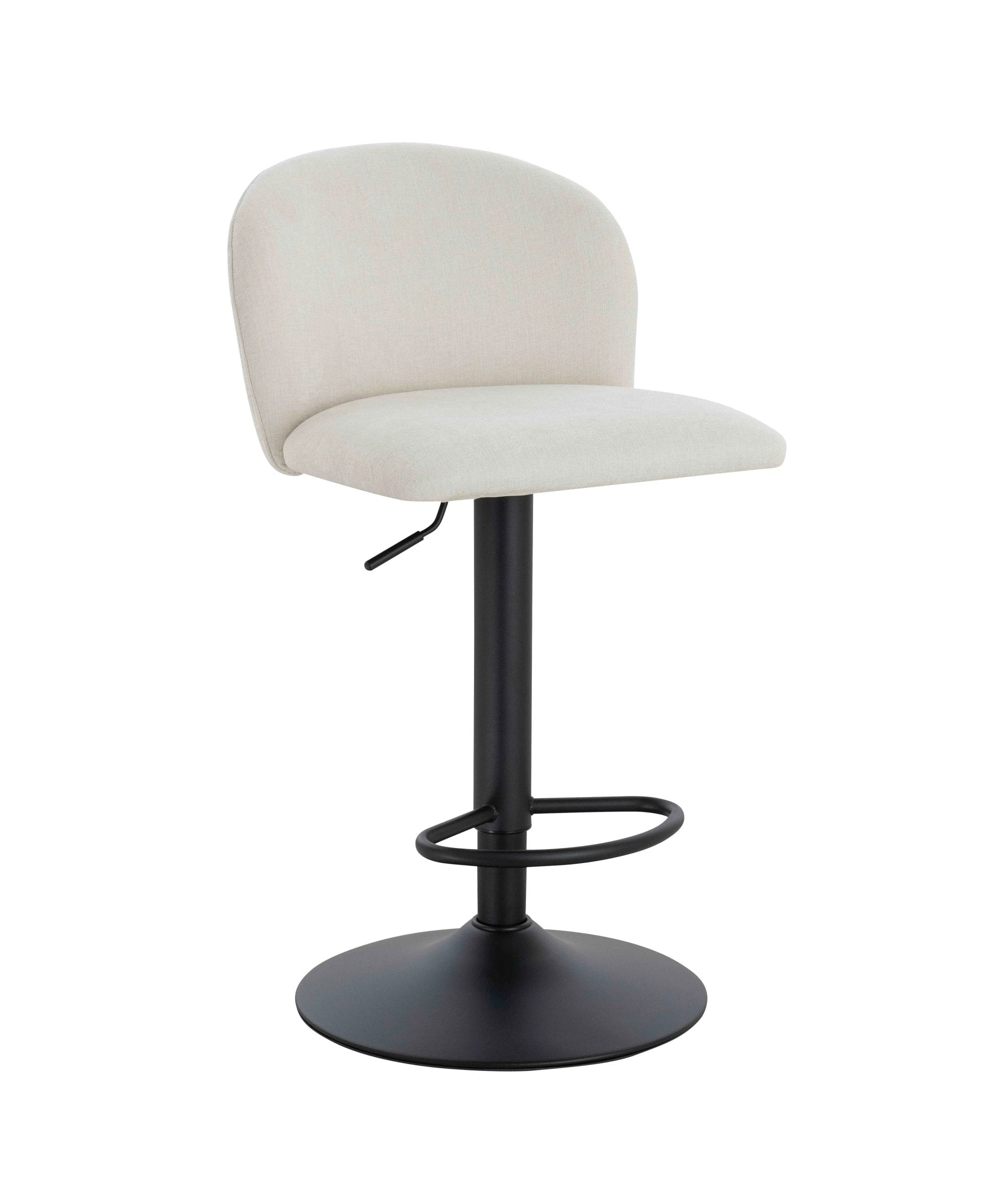 Set of 2 Henley Beige Chenille Curved Bar Stools