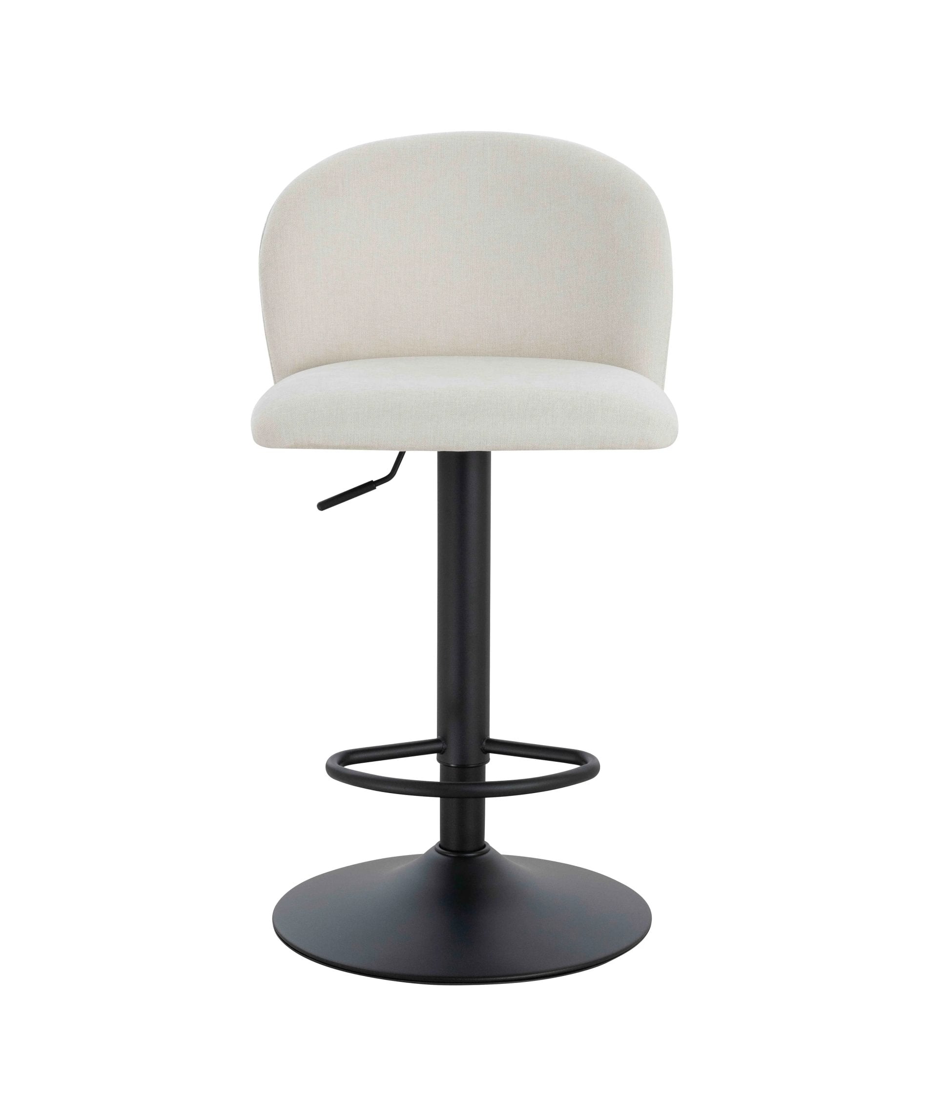Set of 2 Henley Beige Chenille Curved Bar Stools