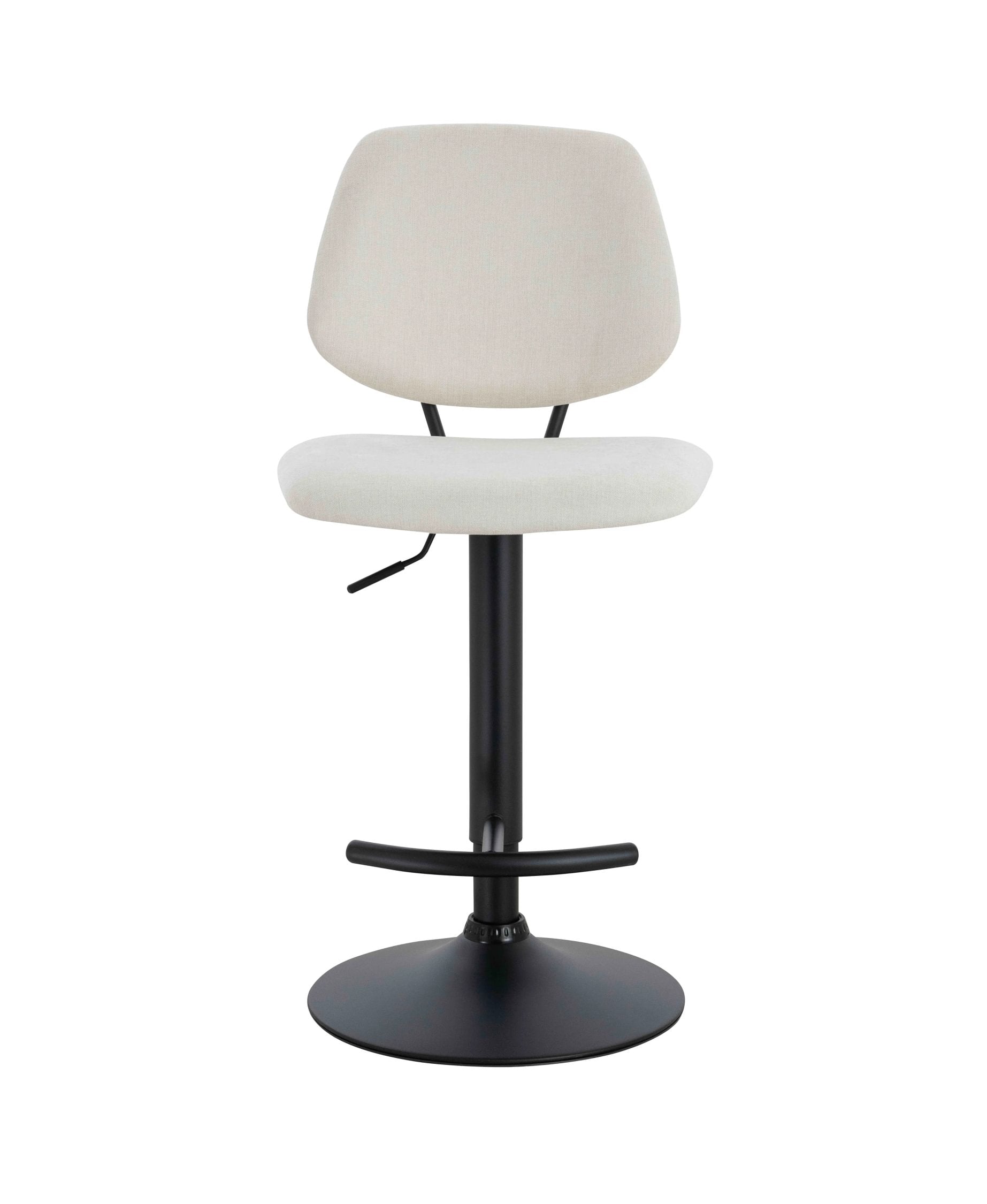 Set of 2 Henley Beige Chenille Bar Stools
