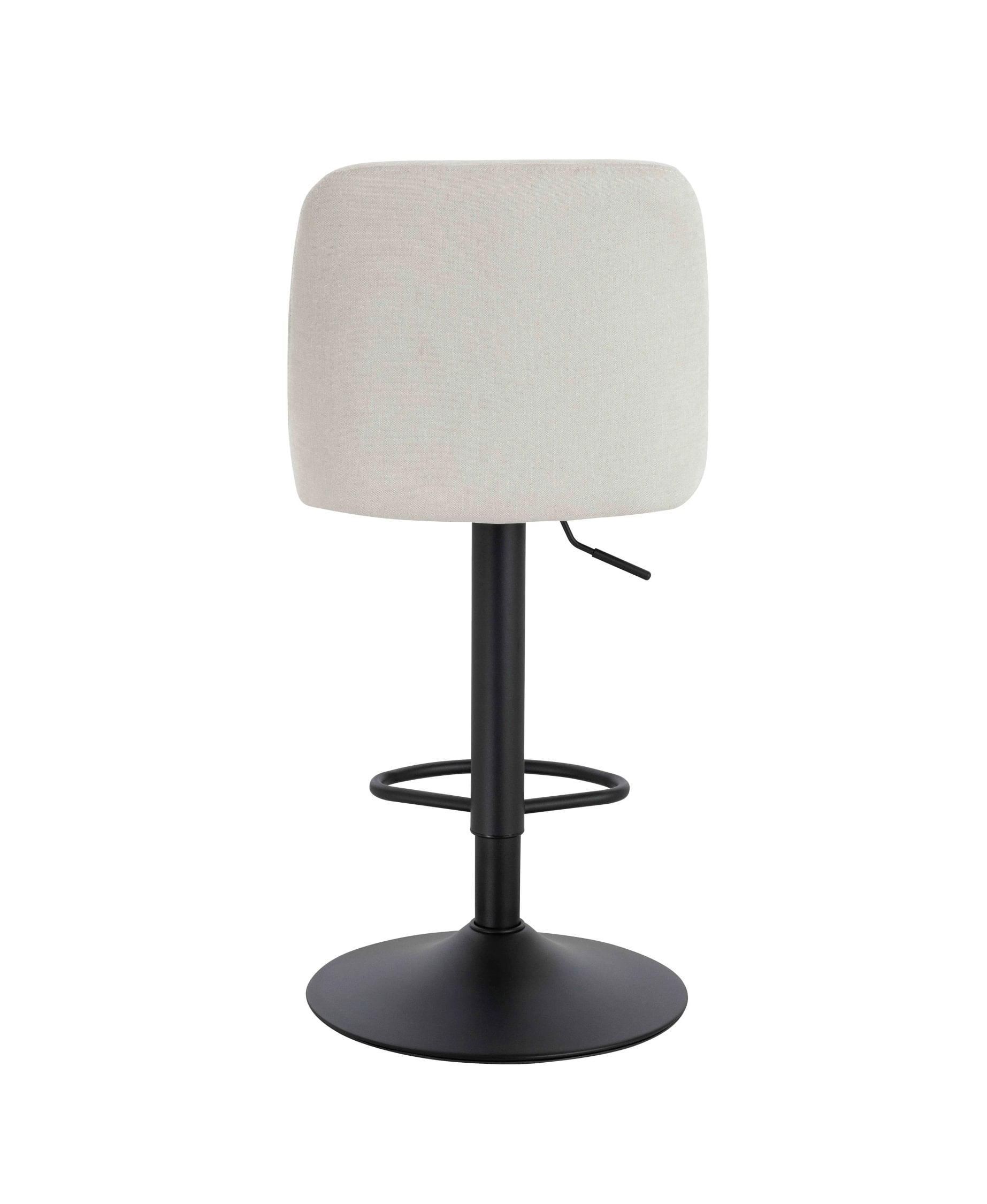 Set of 2 Henley Beige Chenille Cushioned Bar Stools
