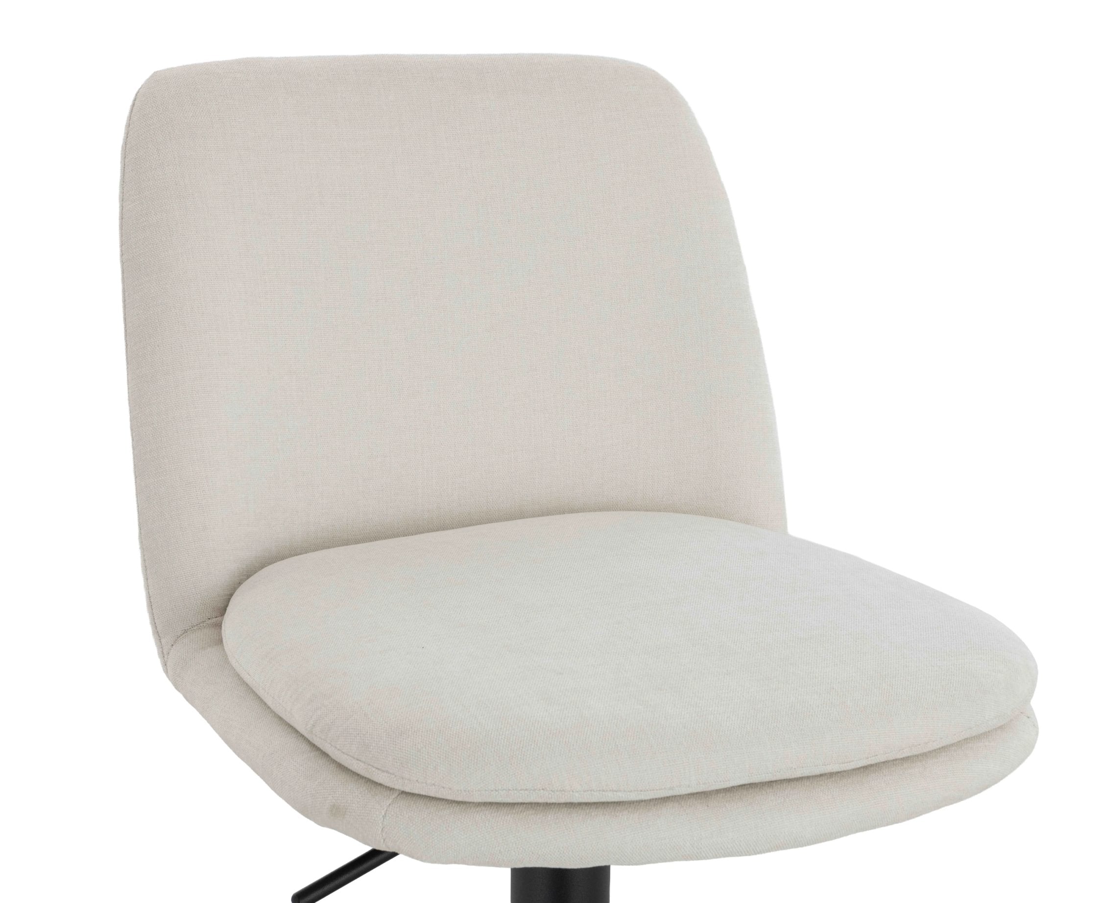 Set of 2 Henley Beige Chenille Cushioned Bar Stools