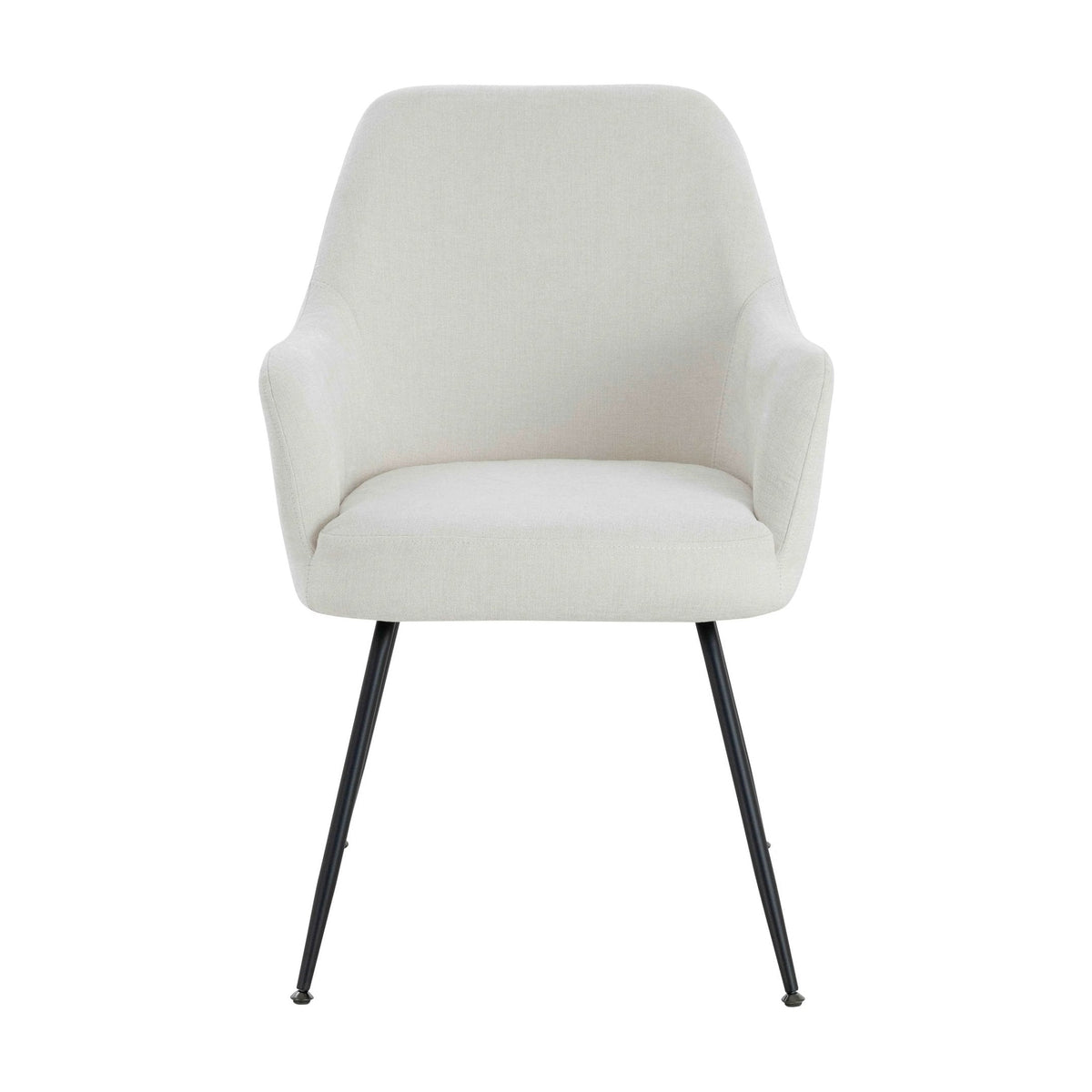 Set of 2 Henley Light Beige Chenille Dining Armchairs