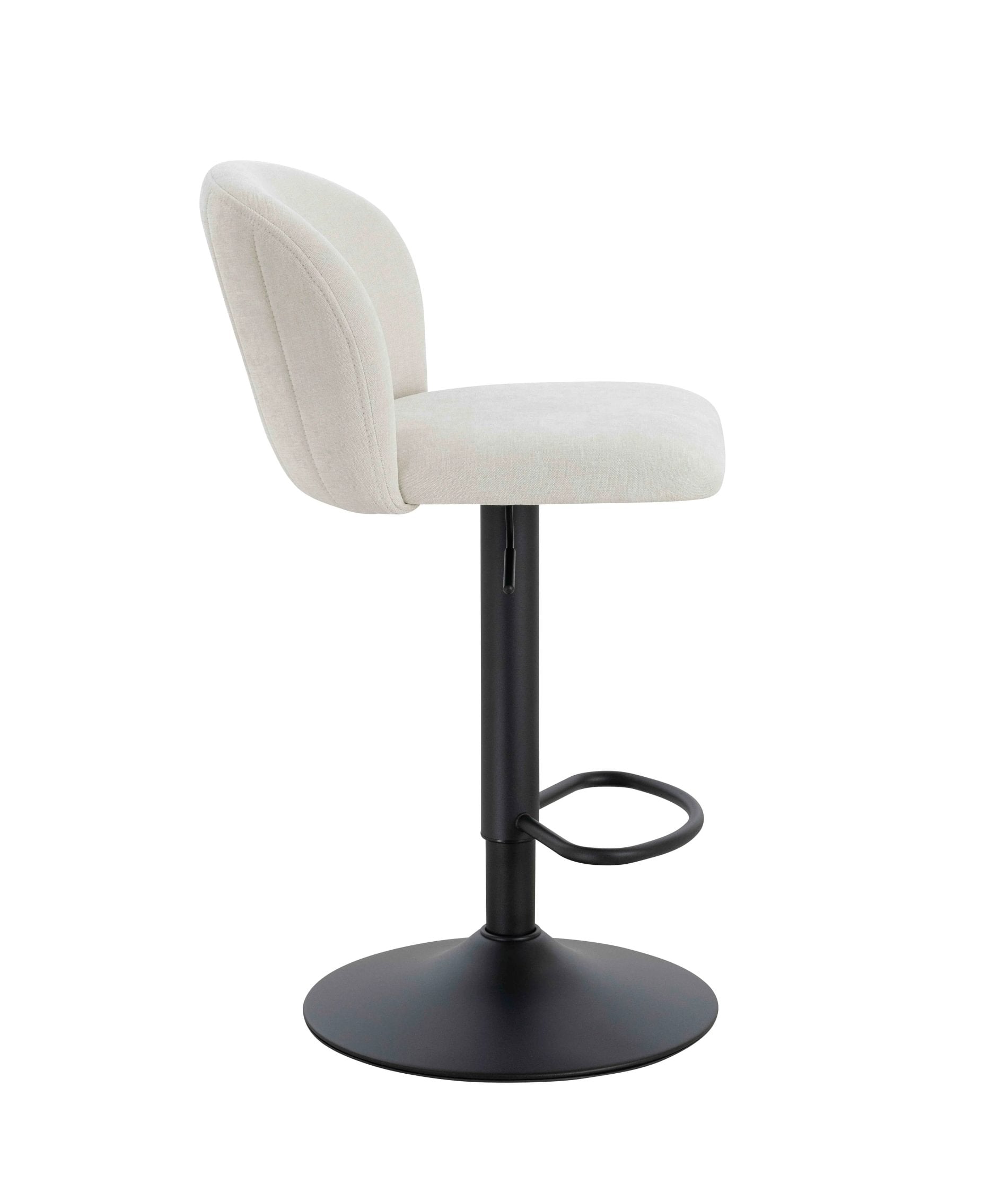 Set of 2 Henley Beige Chenille Curved Bar Stools